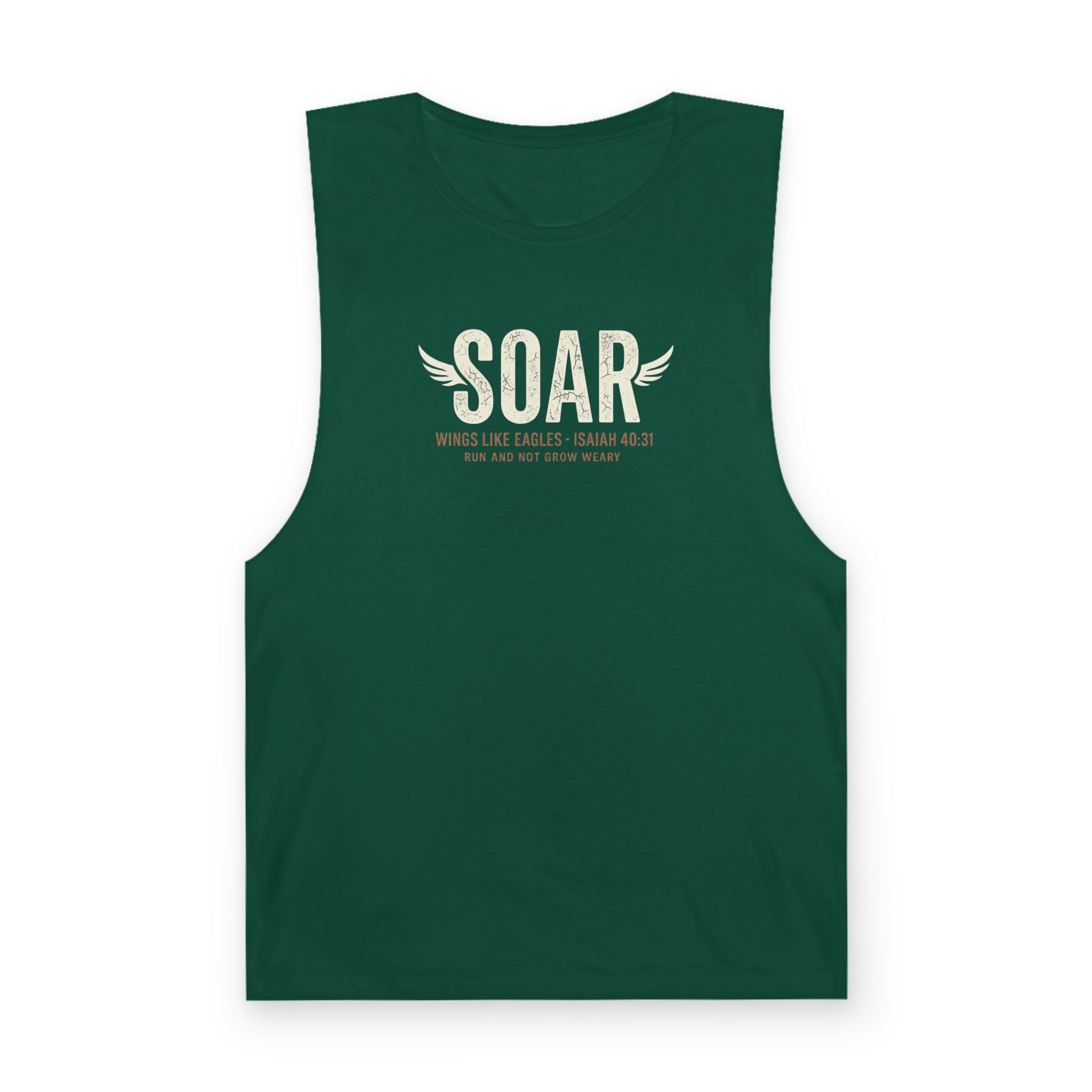 SOAR Isaiah 40:31 Tank Top, Wings Like Eagles Muscle Tank, Christian Workout Shirt, Faith Gym Apparel, Inspirational Unisex Tank
