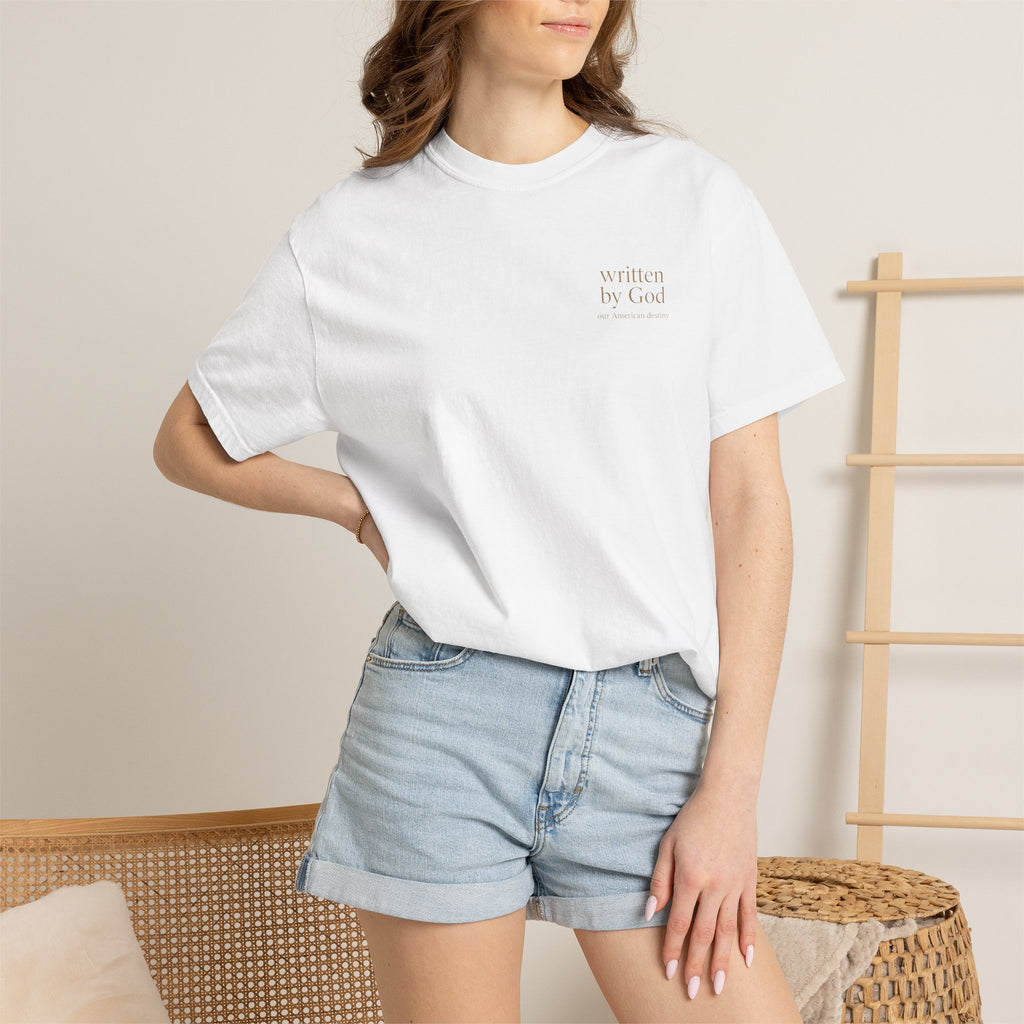 Written By God Shirt, Christian Patriotic Tee, Faith Based American Destiny Shirt, Psalm 33 12 Tee, Christian America Graphic Tee