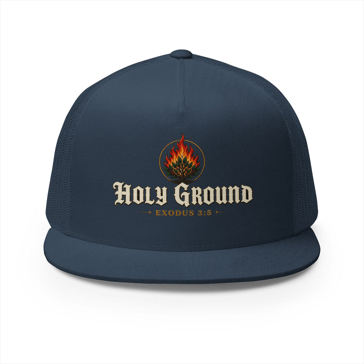 HOLY GROUND Printed Christian 5-Panel Trucker Cap