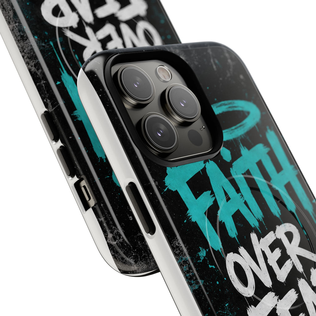 Faith Over Fear Christian Graffiti Tough Magnetic Phone Case