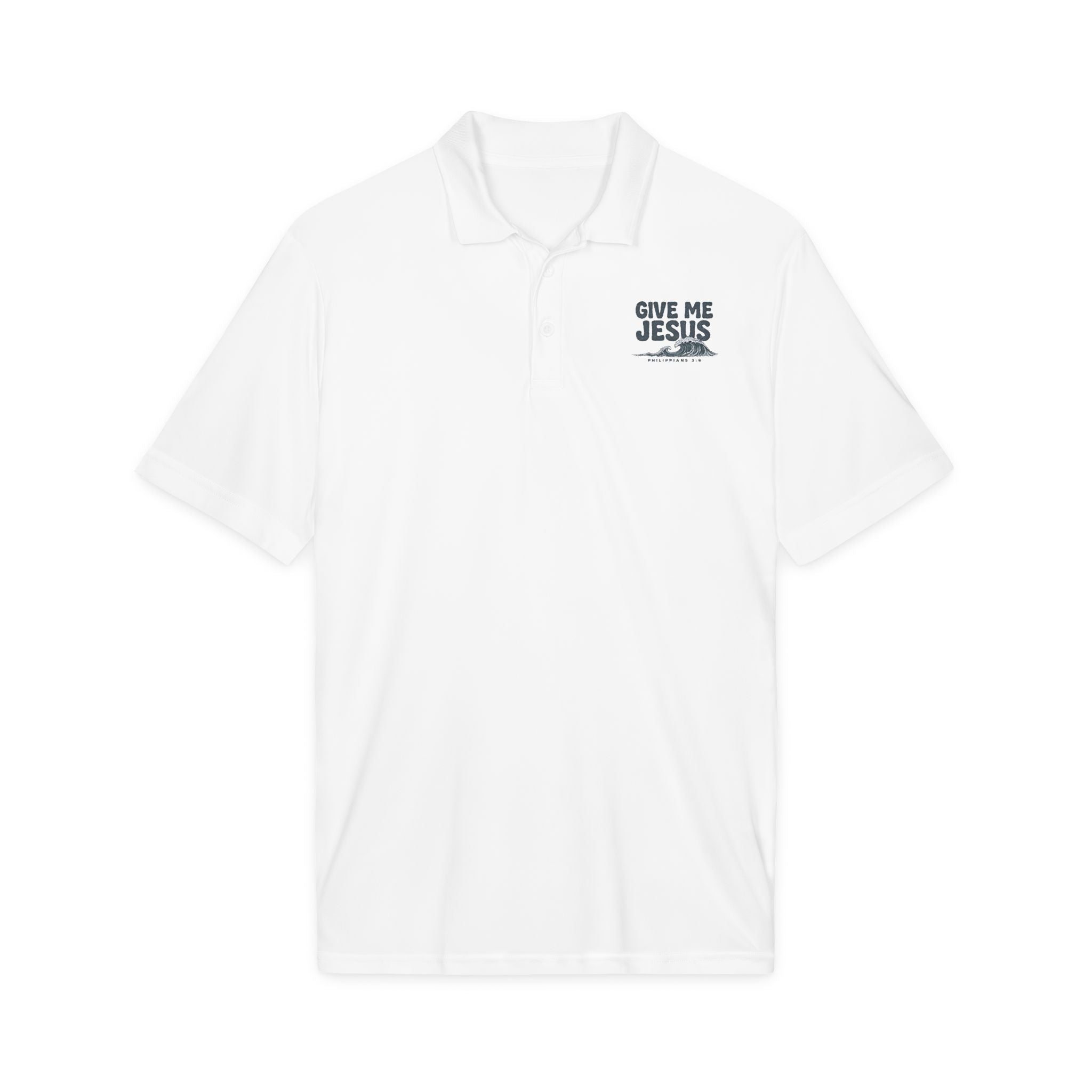 Give Me Jesus polo shirt | Christian faith logo, chest print