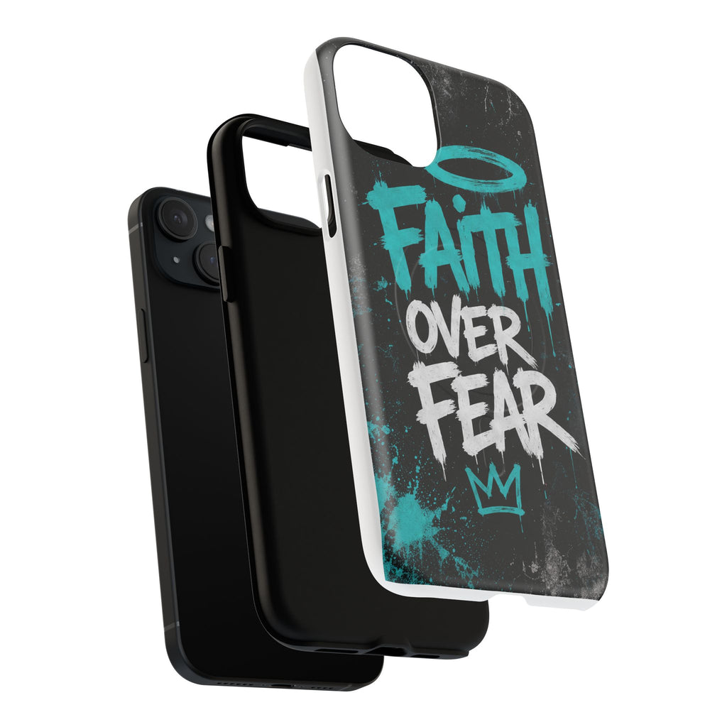 Faith Over Fear Christian Graffiti Tough Magnetic Phone Case