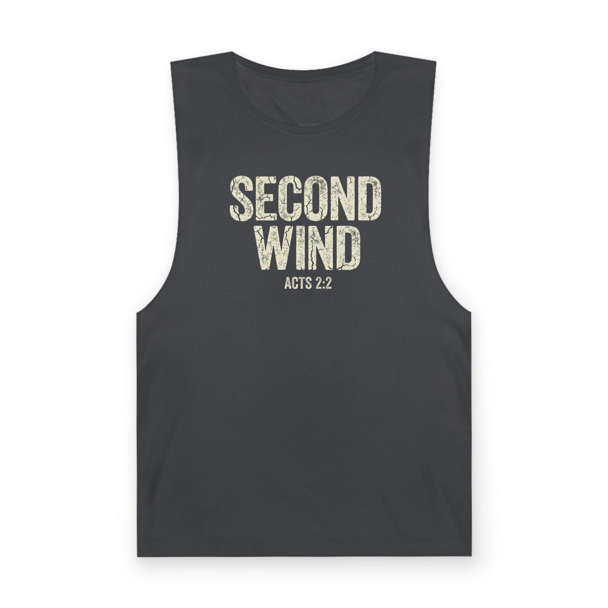 Second Wind Christian Tank Top | Acts 2:2 Bible Verse Shirt | Mens Christian Streetwear | Religious Workout Apparel | Gym Scripture Gift