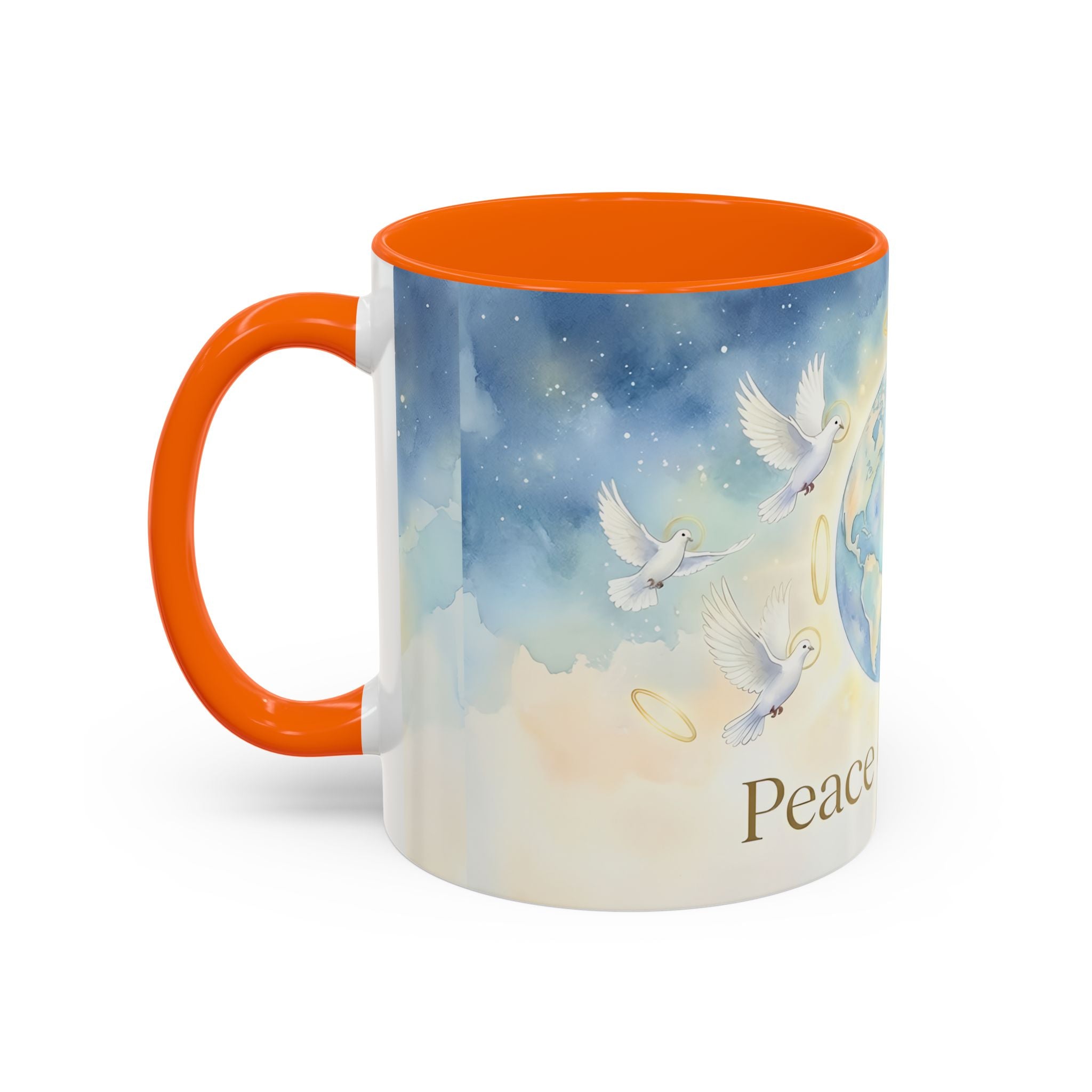 Peace on Earth Dove Globe mug | Accent Coffee Mug 11oz/15oz