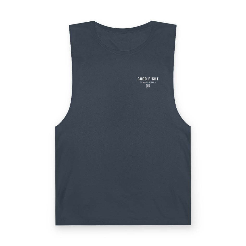 Good Fight Training Club Tank, Christian Gym Tank, 1 Timothy 6:12 Shirt, Faith Workout Shirt, Bible Verse Muscle Tank, Mens Activewear