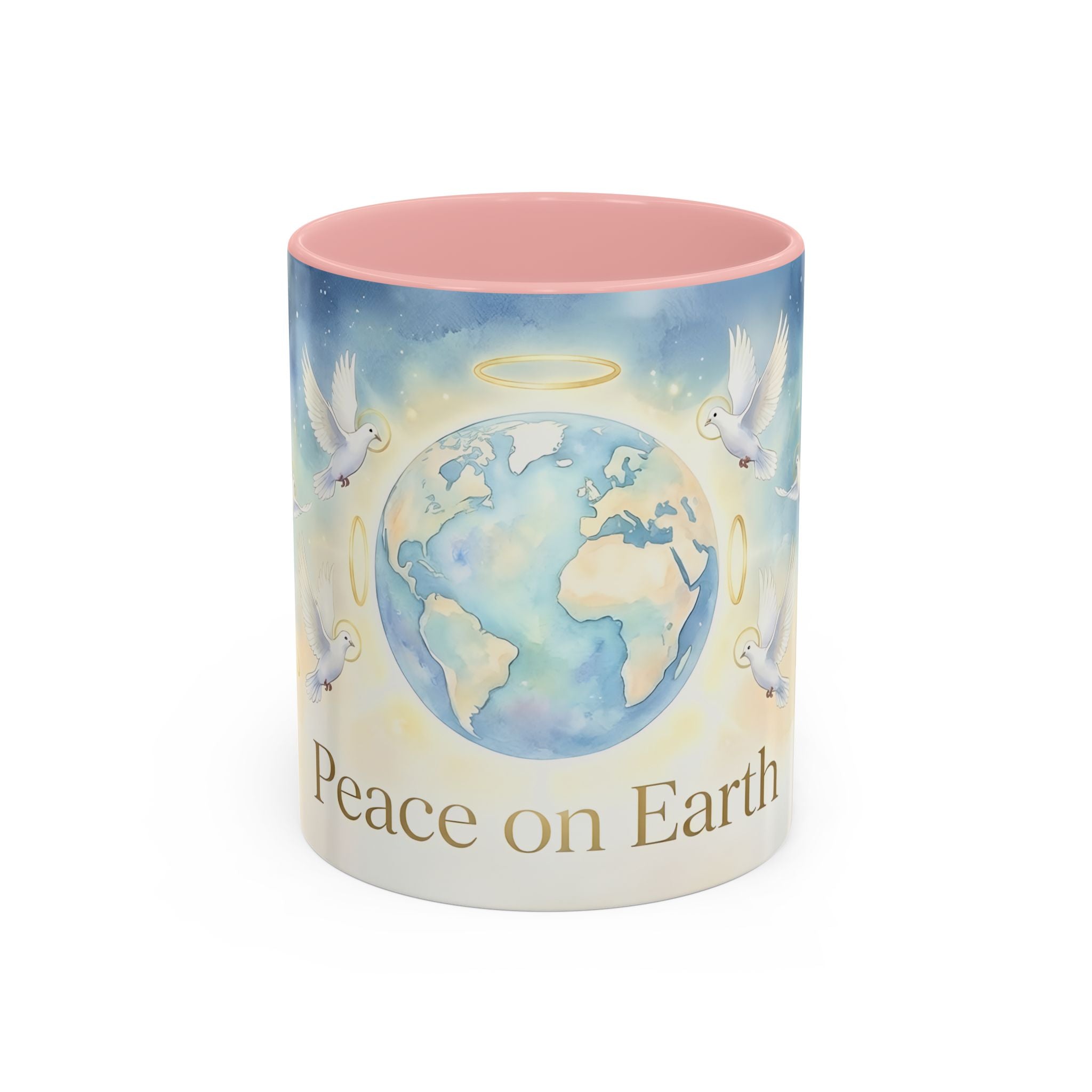 Peace on Earth Dove Globe mug | Accent Coffee Mug 11oz/15oz