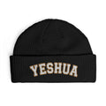 Yeshua Beanie, Christian Cuff Beanie, Religious Script Knit Hat, Faith Winter Hat, Embroidered Christian Beanie, Gift for Believers