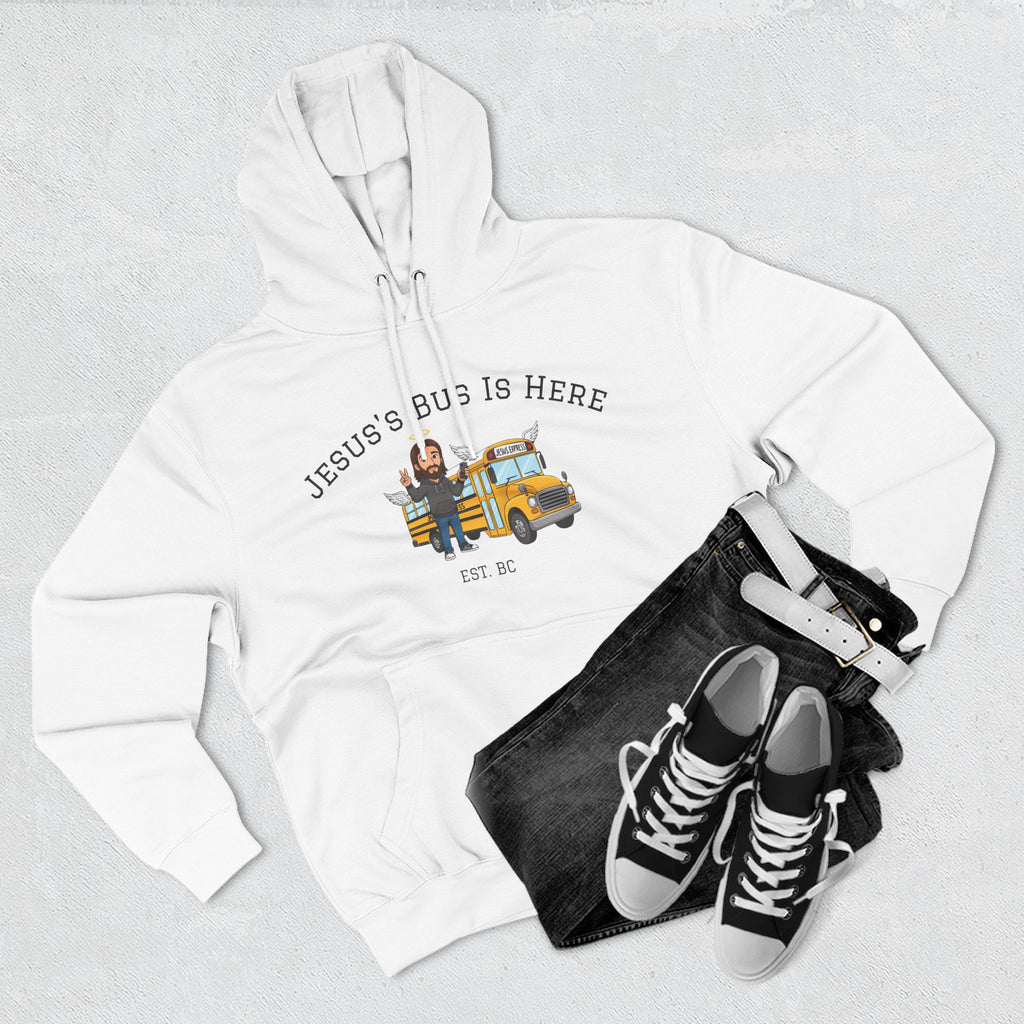 KJ version Jesus School Bus Illustration Hoodie | Jesus's Bus Is Here, EST BC