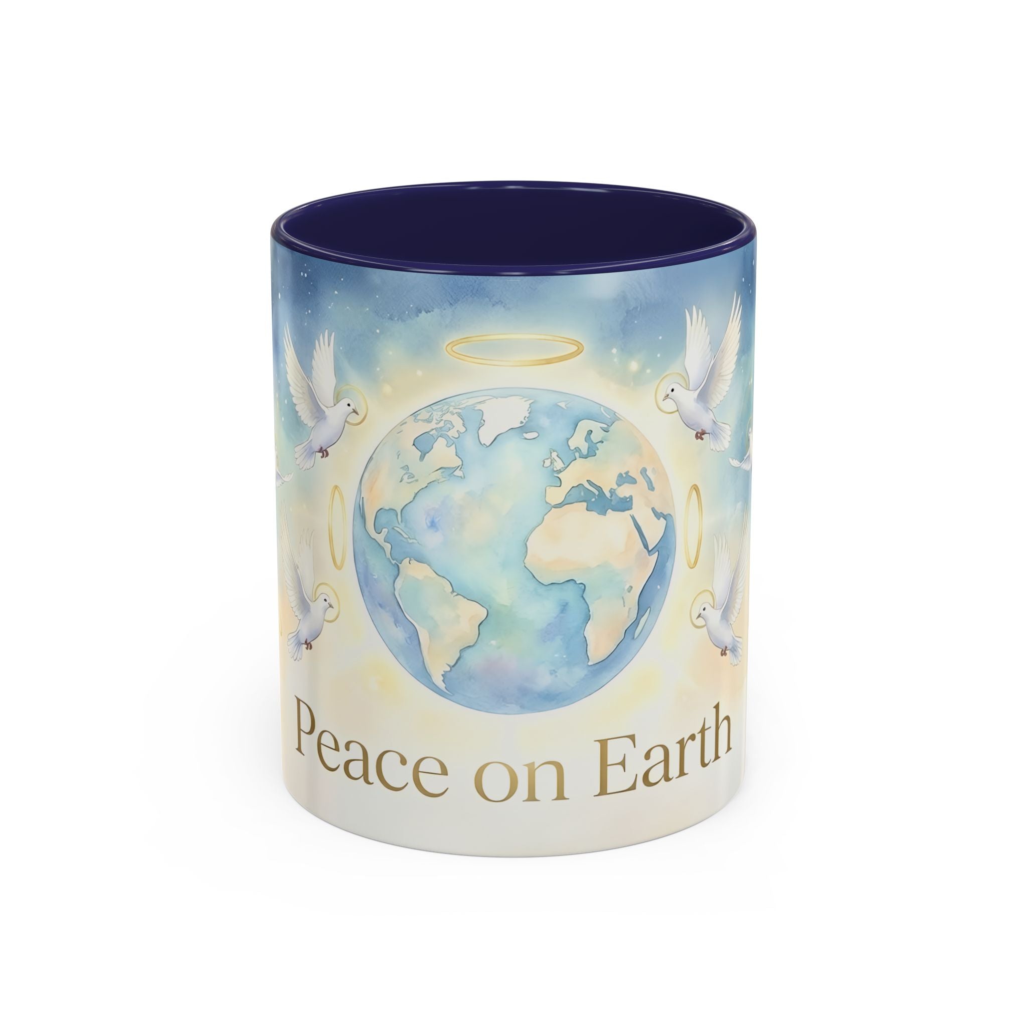 Peace on Earth Dove Globe mug | Accent Coffee Mug 11oz/15oz
