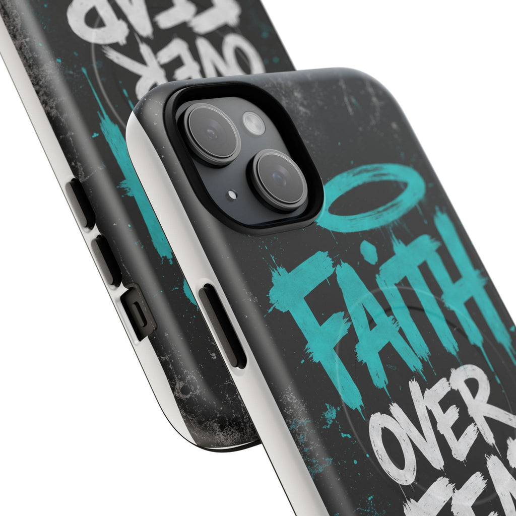 Faith Over Fear Christian Graffiti Tough Magnetic Phone Case