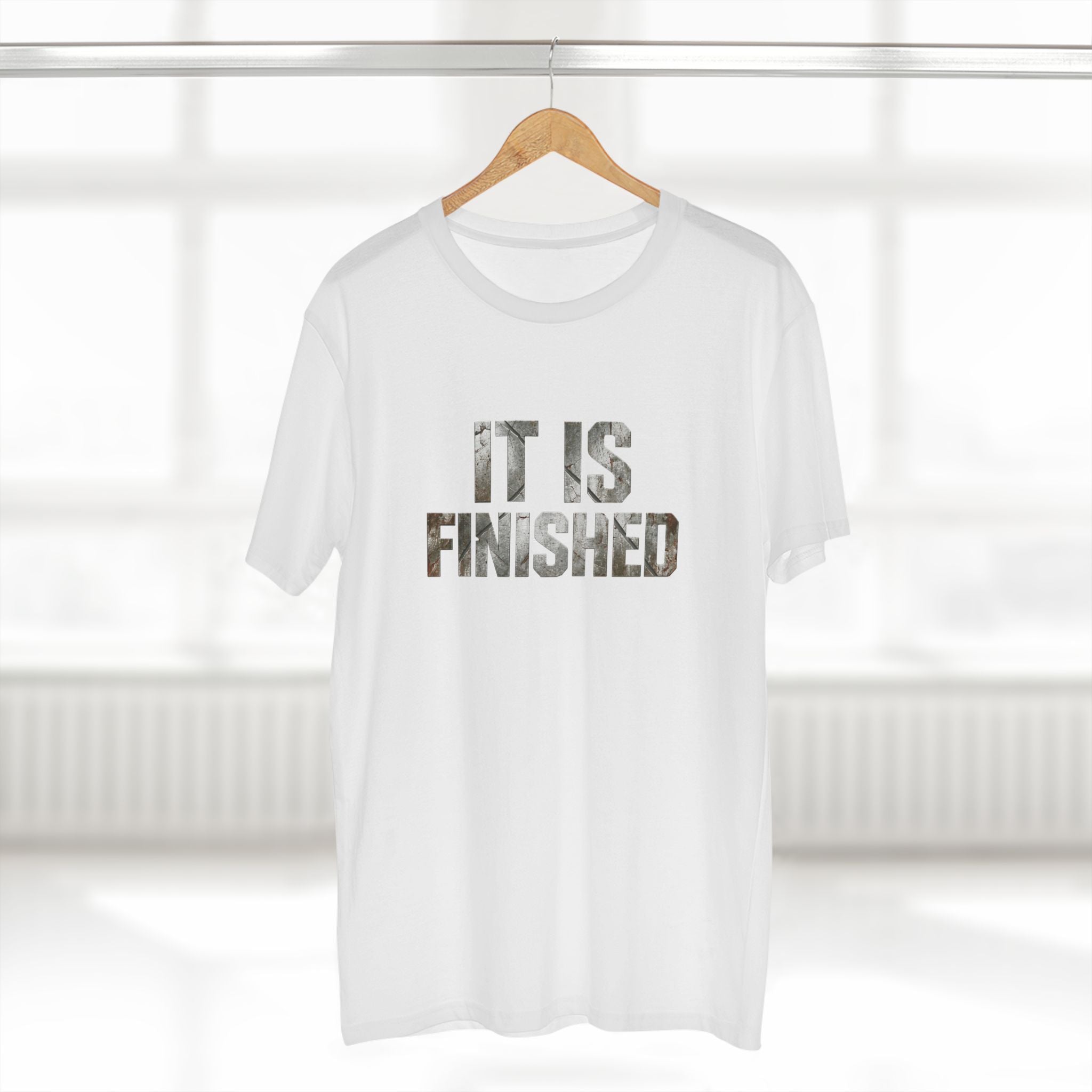 It Is Finished tee | Christian Scripture shirt, 1 Corinthians 9:27 back text