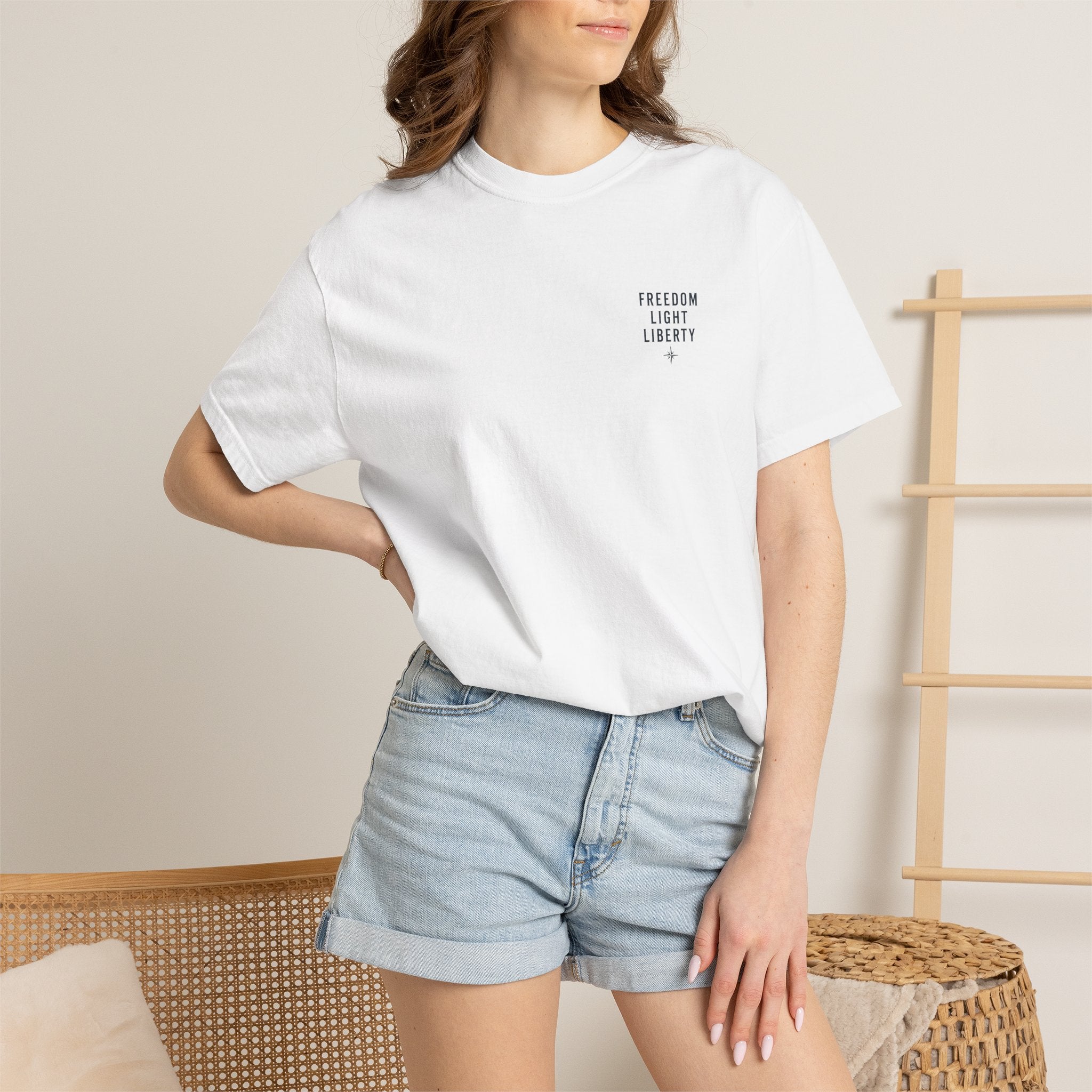 Faith Over Fear Shirt, Christian Surf Tee, Patriotic Christian Shirt, Freedom Light Liberty