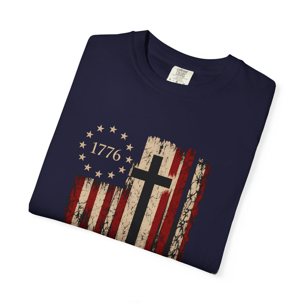 Founded in Faith Christian Patriotic Shirt, America 250 Faith Tee, Fourth of July Shirt, Vintage Americana Graphic Tee