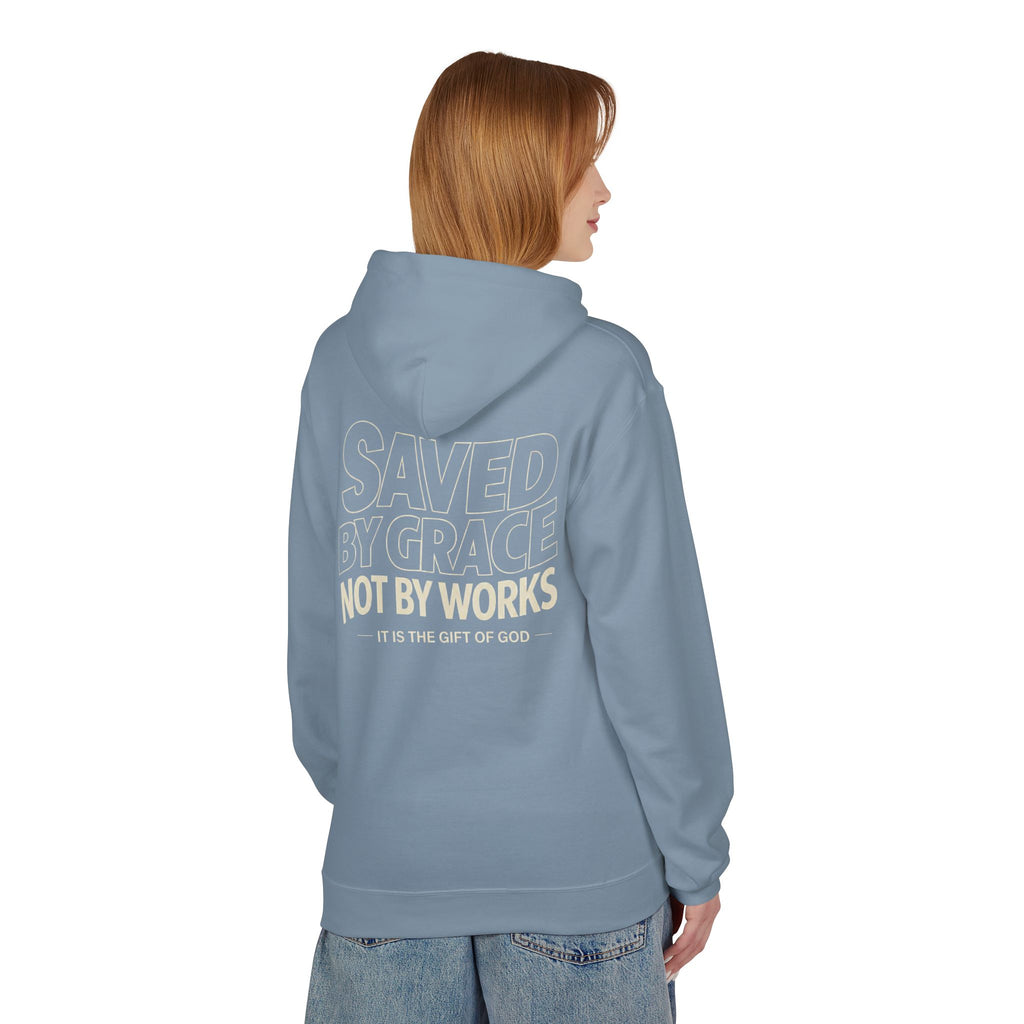 Saved by Grace Hoodie, Eternal Life Christian Pullover, Scripture Sweatshirt