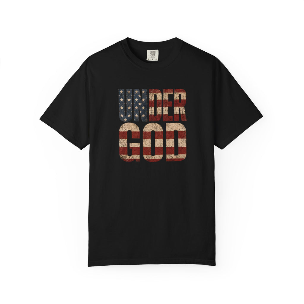 Under God Shirt, Patriotic Christian Tee, Faith Freedom Flag Shirt, Christian America Shirt
