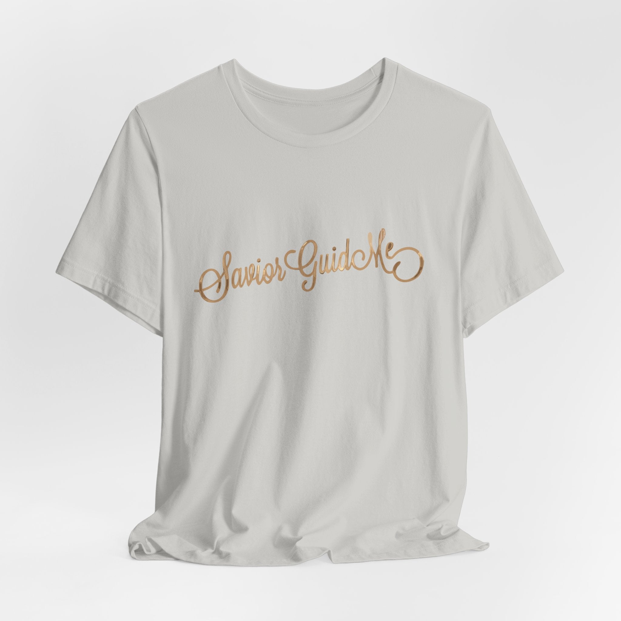 Savior Guide Me Christian Shirt, Gold Script Faith Tee, Christian Streetwear Top, Inspirational Jesus Gift