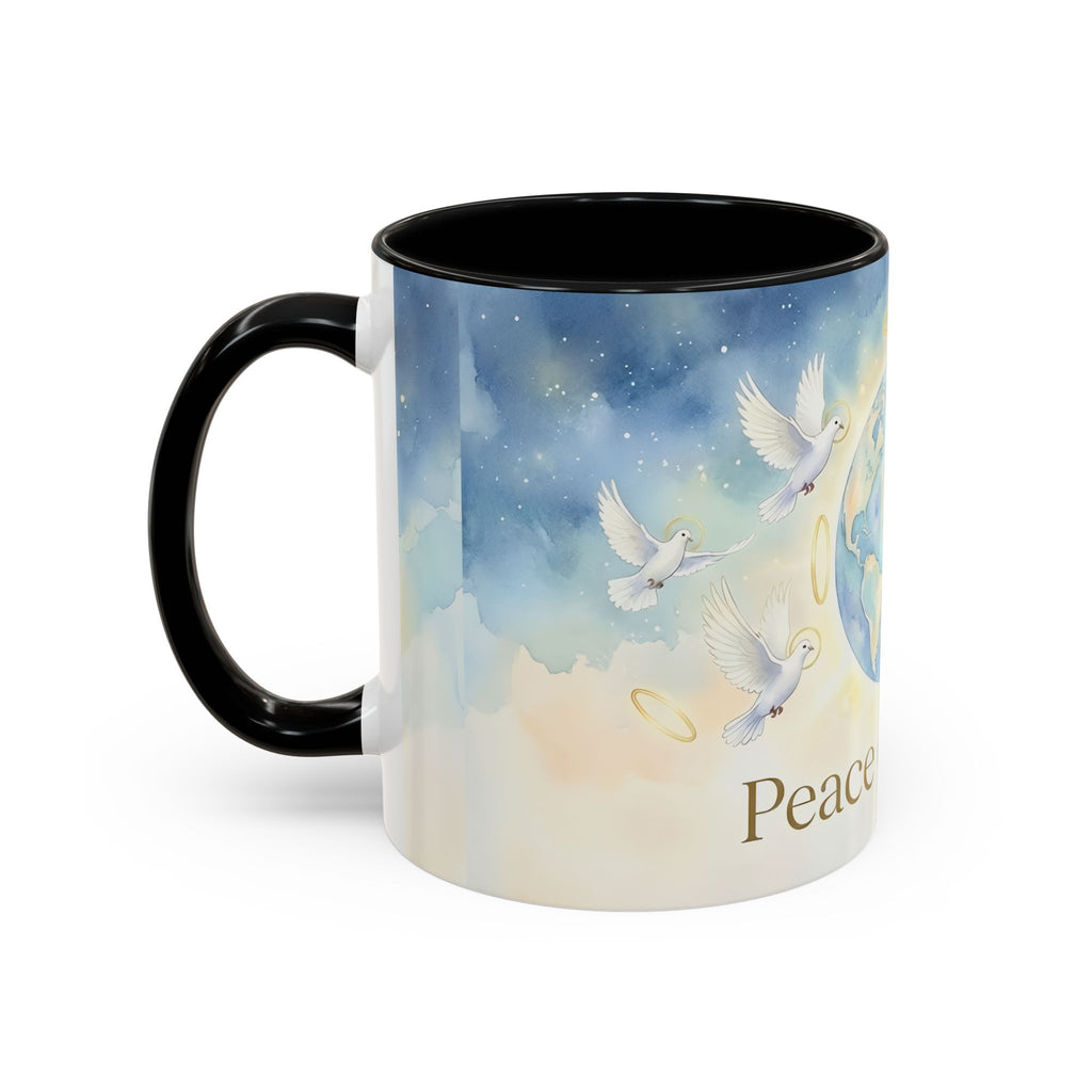 Peace on Earth Dove Globe mug | Accent Coffee Mug 11oz/15oz