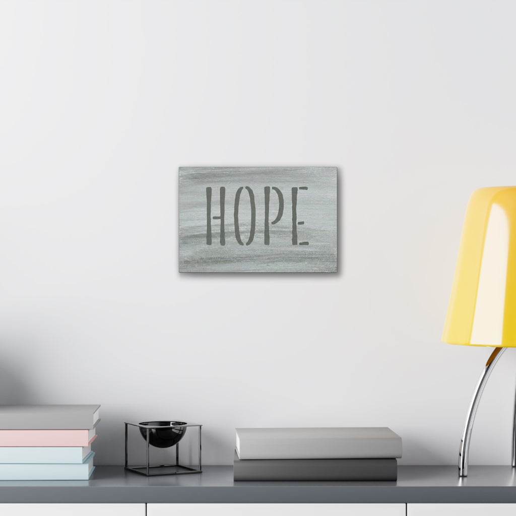 Hope Christian Canvas Wall Art | Minimalist Faith Quote Print | Modern Neutral Home Decor | 1 Thessalonians Inspired