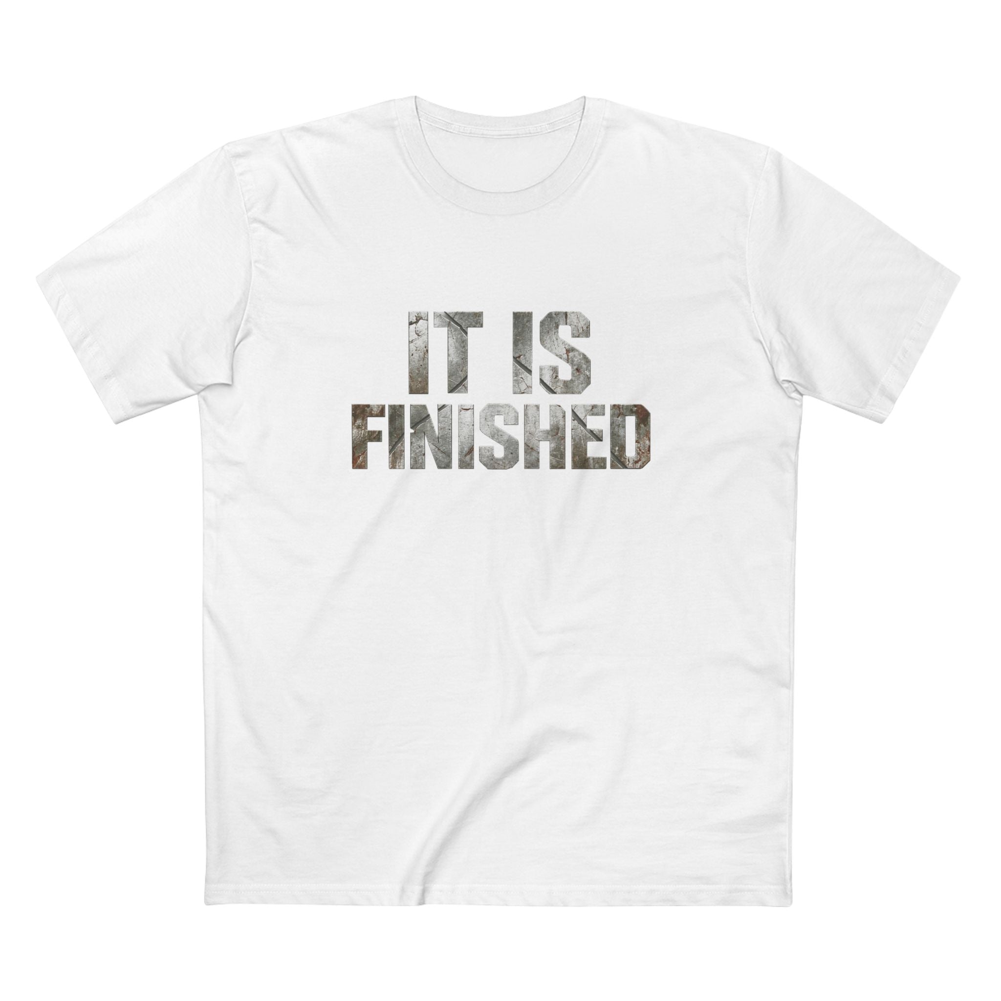 It Is Finished tee | Christian Scripture shirt, 1 Corinthians 9:27 back text