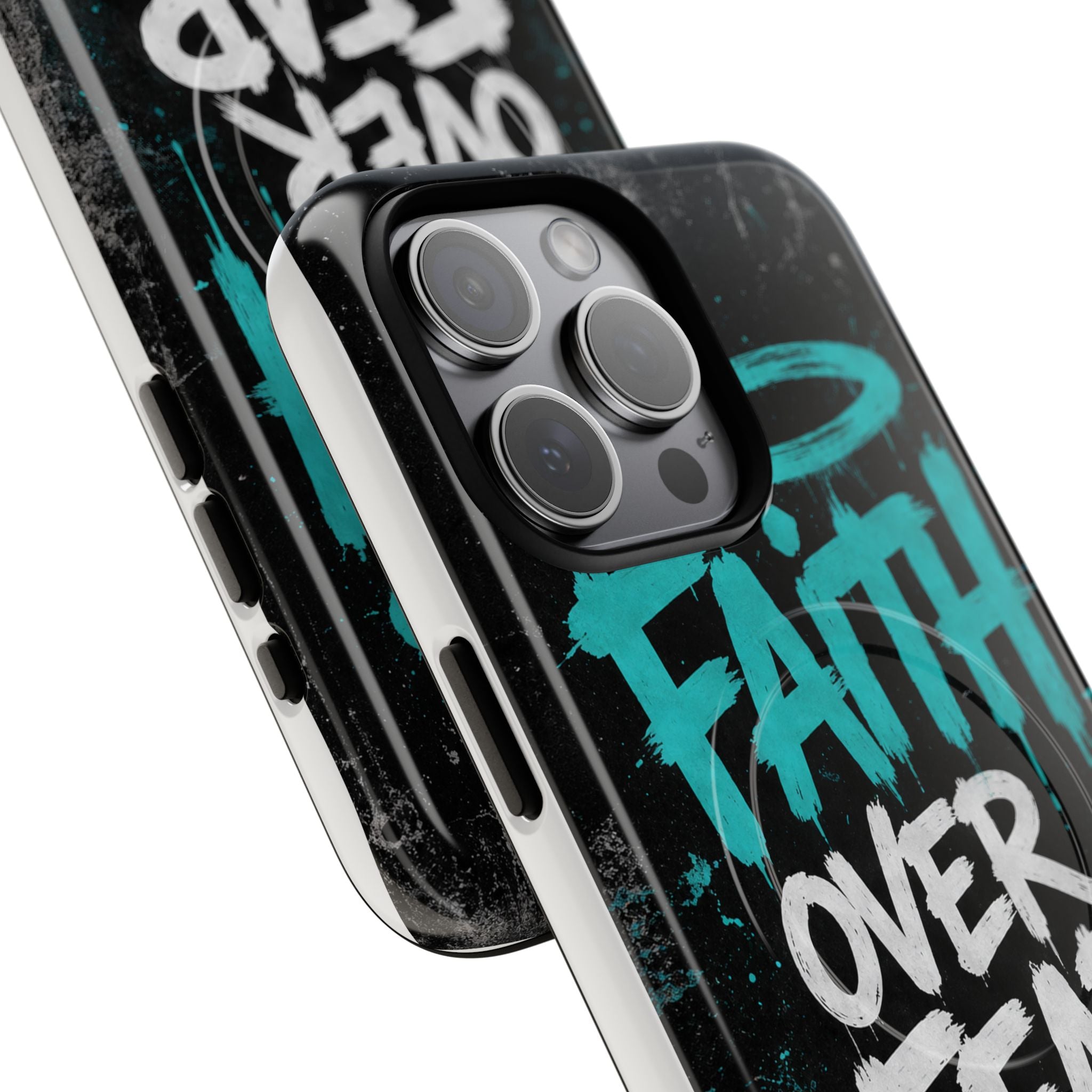 Faith Over Fear Christian Graffiti Tough Magnetic Phone Case