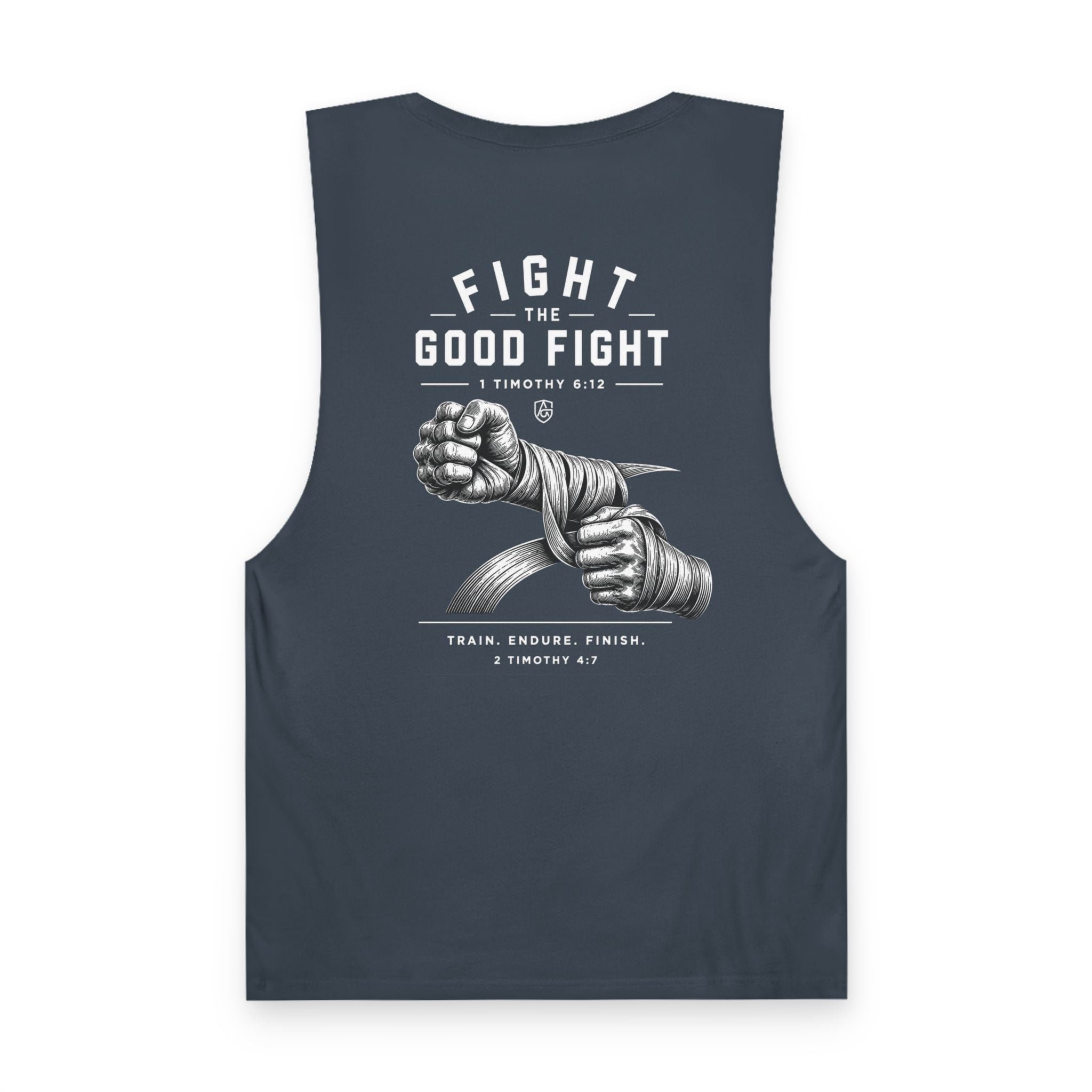 Good Fight Training Club Tank, Christian Gym Tank, 1 Timothy 6:12 Shirt, Faith Workout Shirt, Bible Verse Muscle Tank, Mens Activewear