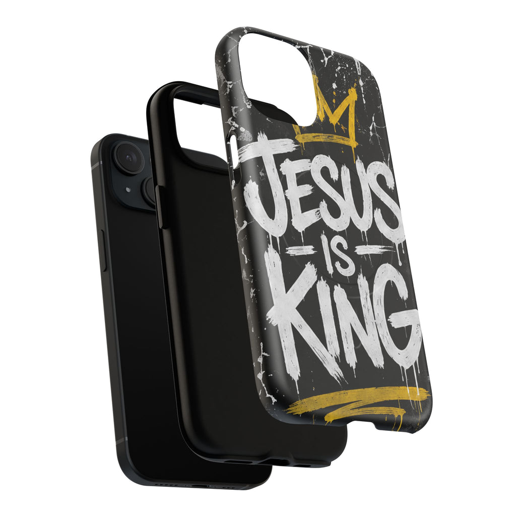 Jesus Is King Christian Graffiti Tough Magnetic Phone Case