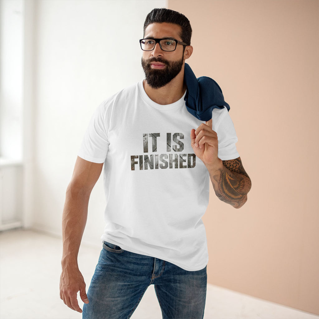 It Is Finished tee | Christian Scripture shirt, 1 Corinthians 9:27 back text