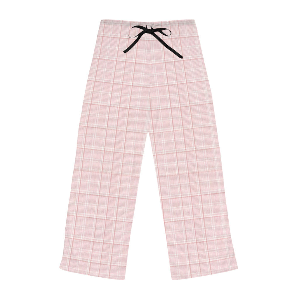 Pink Plaid Pajama Pants for Women Cozy Lounge Sleep Pants Cute Checkered PJs Drawstring Waist Christmas Gift for Her