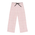 Pink Plaid Pajama Pants for Women Cozy Lounge Sleep Pants Cute Checkered PJs Drawstring Waist Christmas Gift for Her