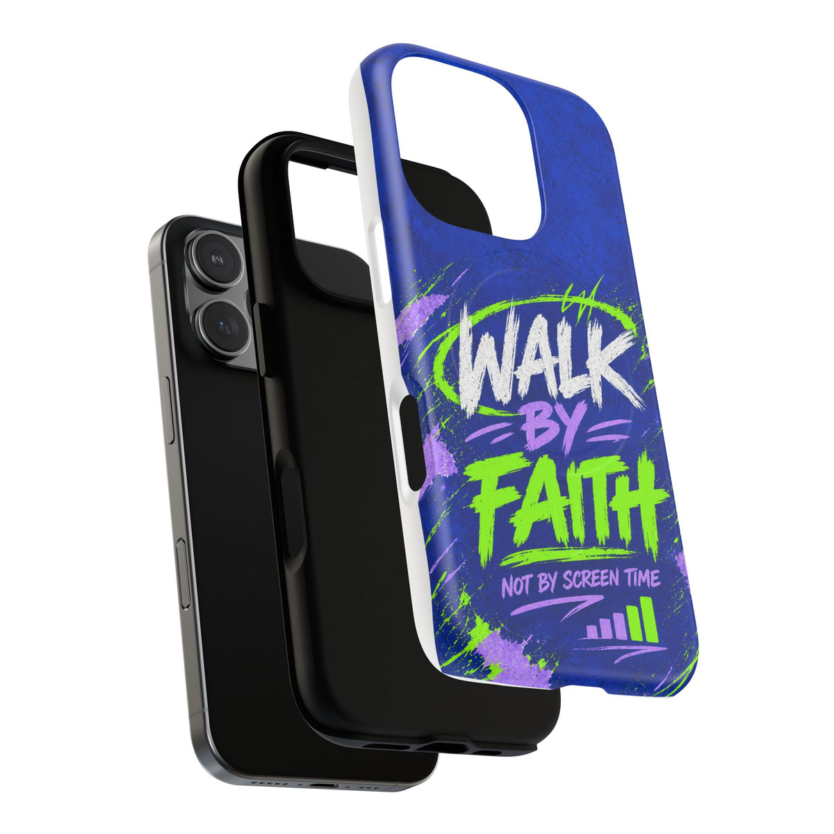 Walk by Faith Not by Screen Time Christian Tough Magnetic Phone Case