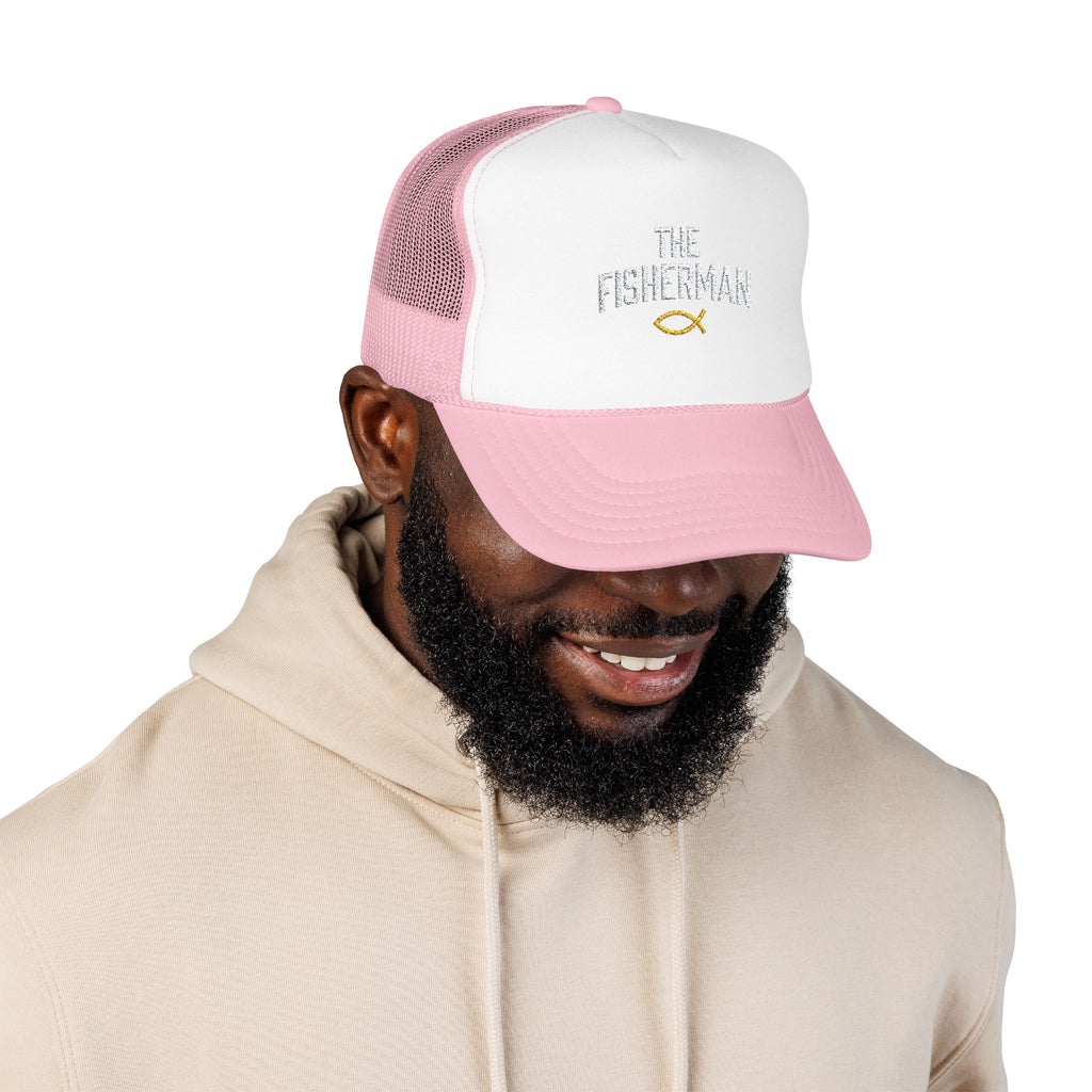 The Fisherman embroidered trucker hat | Fishing Christian Ichthys symbol