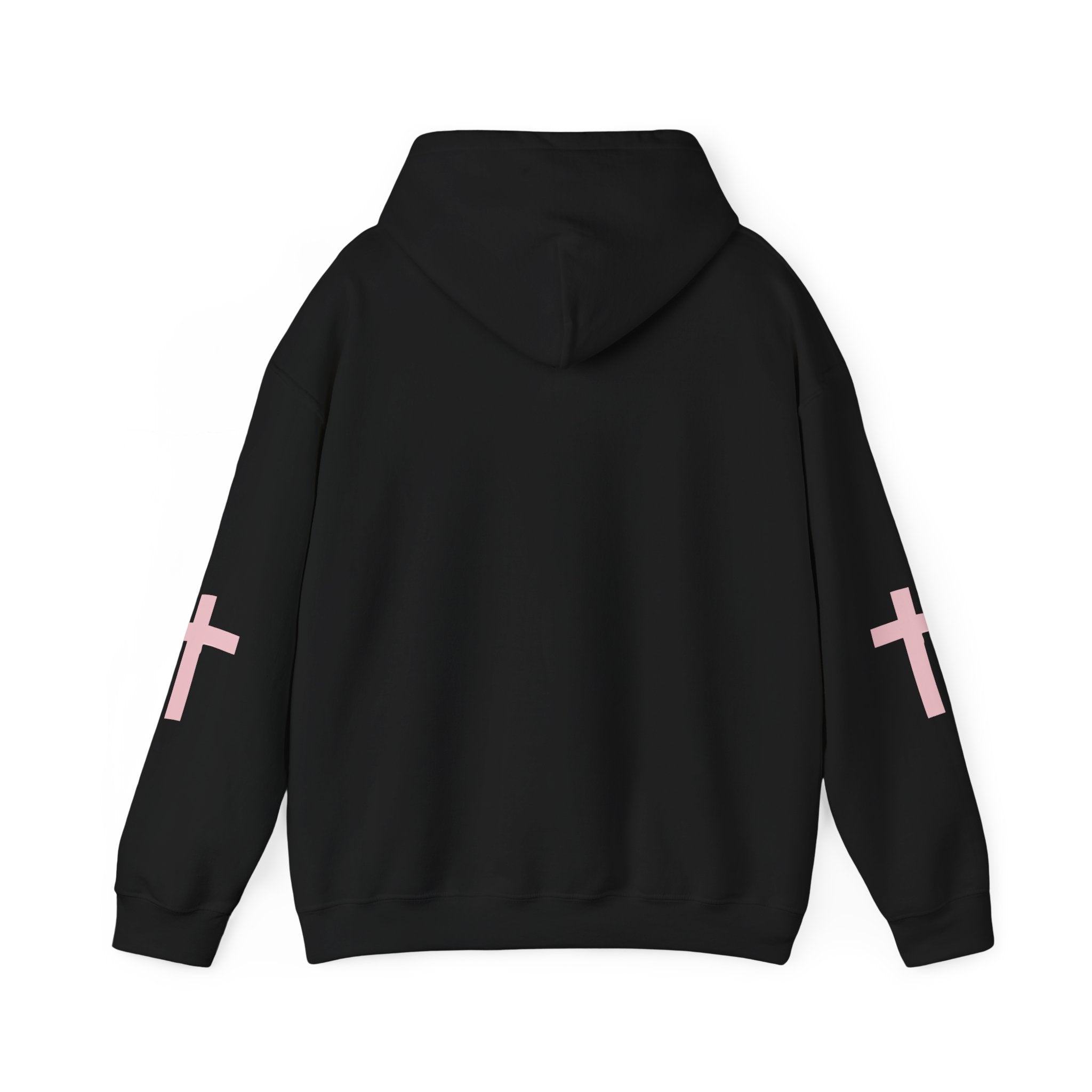 Christian Streetwear Hoodie White Pink Cross Faith Hoodie Modern Minimal Style ArmorNGlory