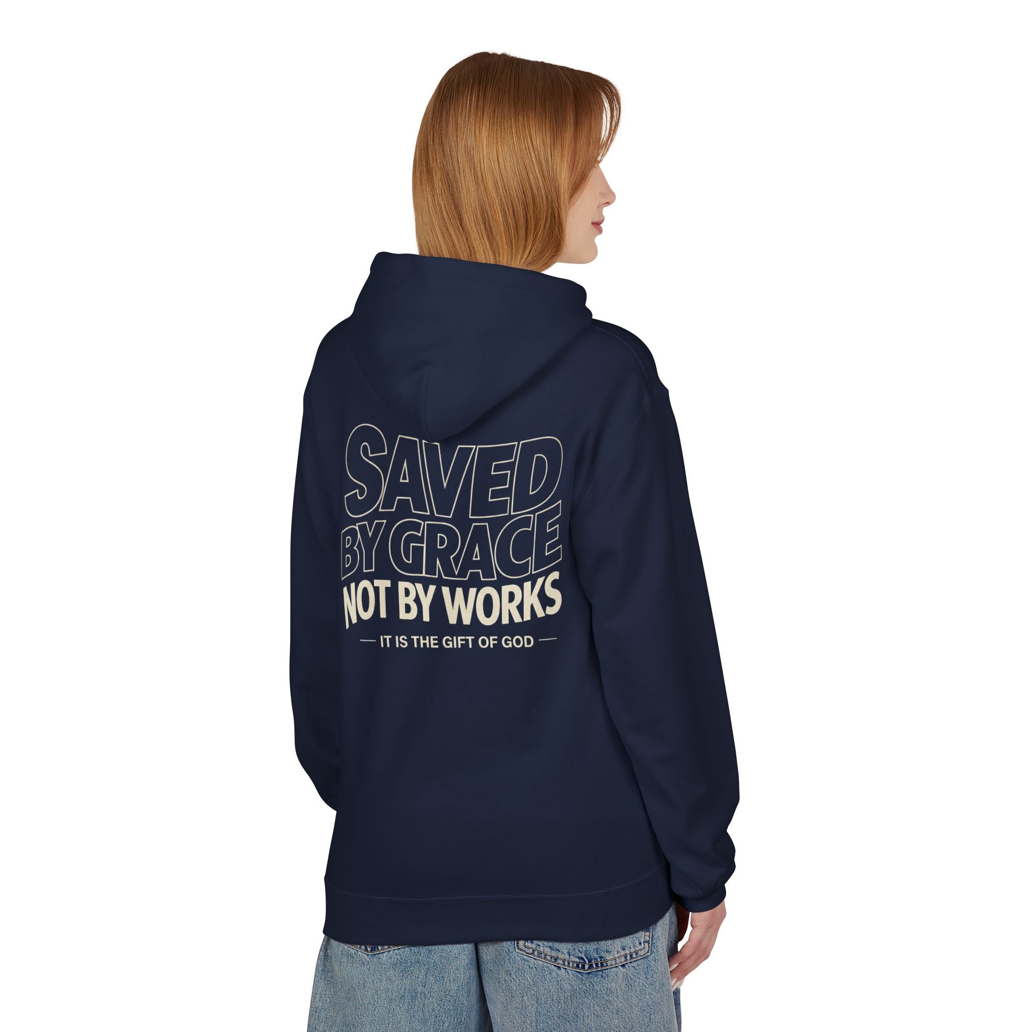 Saved by Grace Hoodie, Eternal Life Christian Pullover, Scripture Sweatshirt