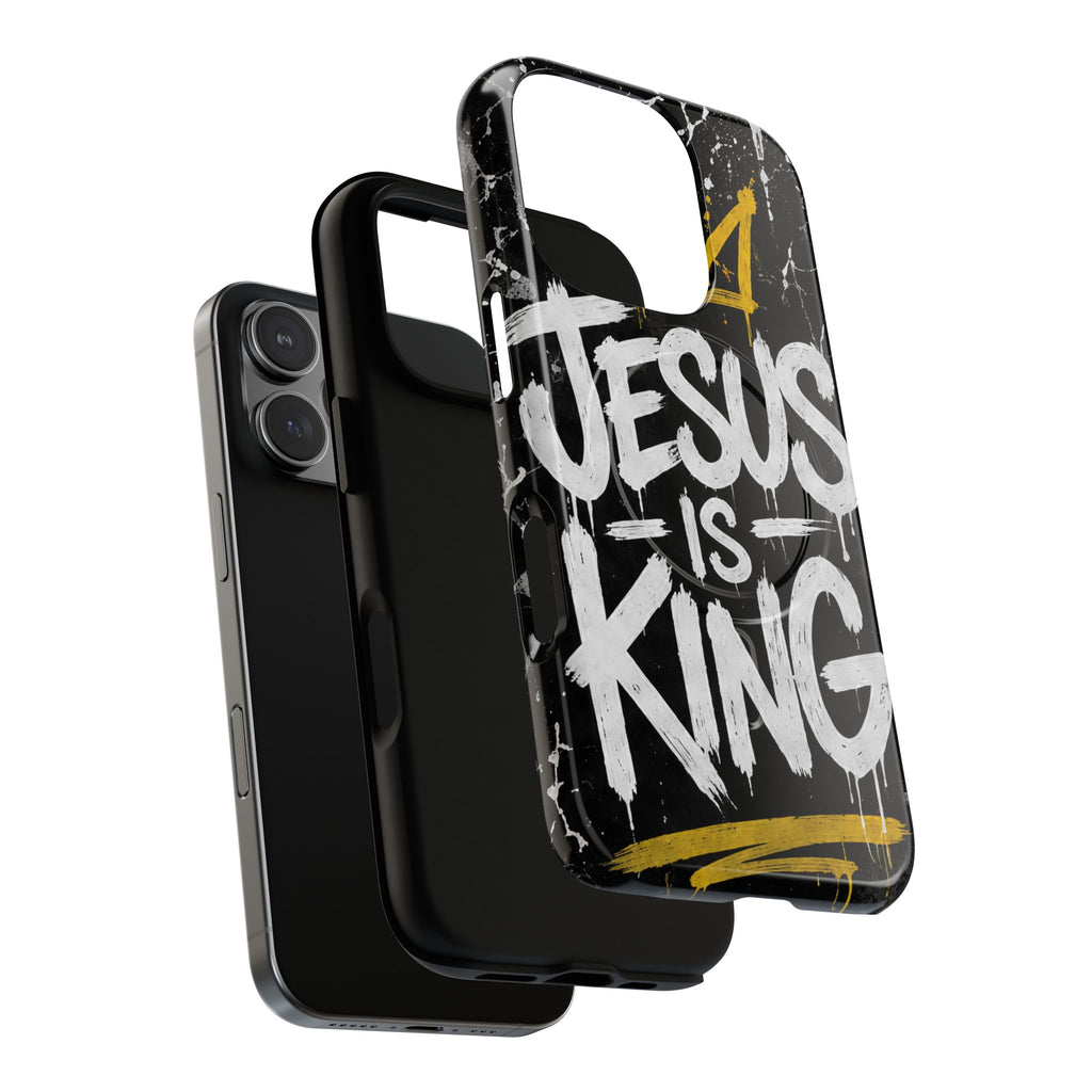 Jesus Is King Christian Graffiti Tough Magnetic Phone Case