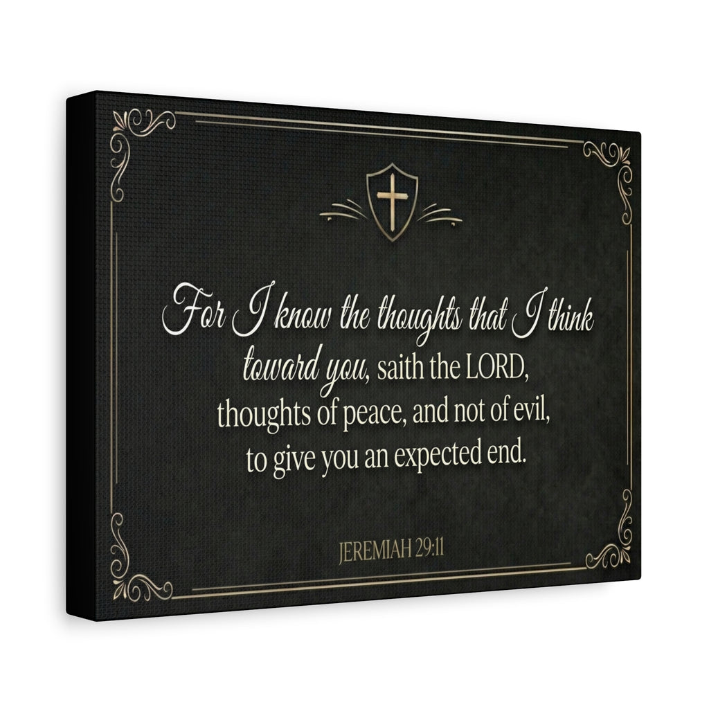 Jeremiah 29:11 Canvas Wall Art, For I Know the Plans, Bible Verse Decor, Christian Home Decor, Inspirational Scripture Quote