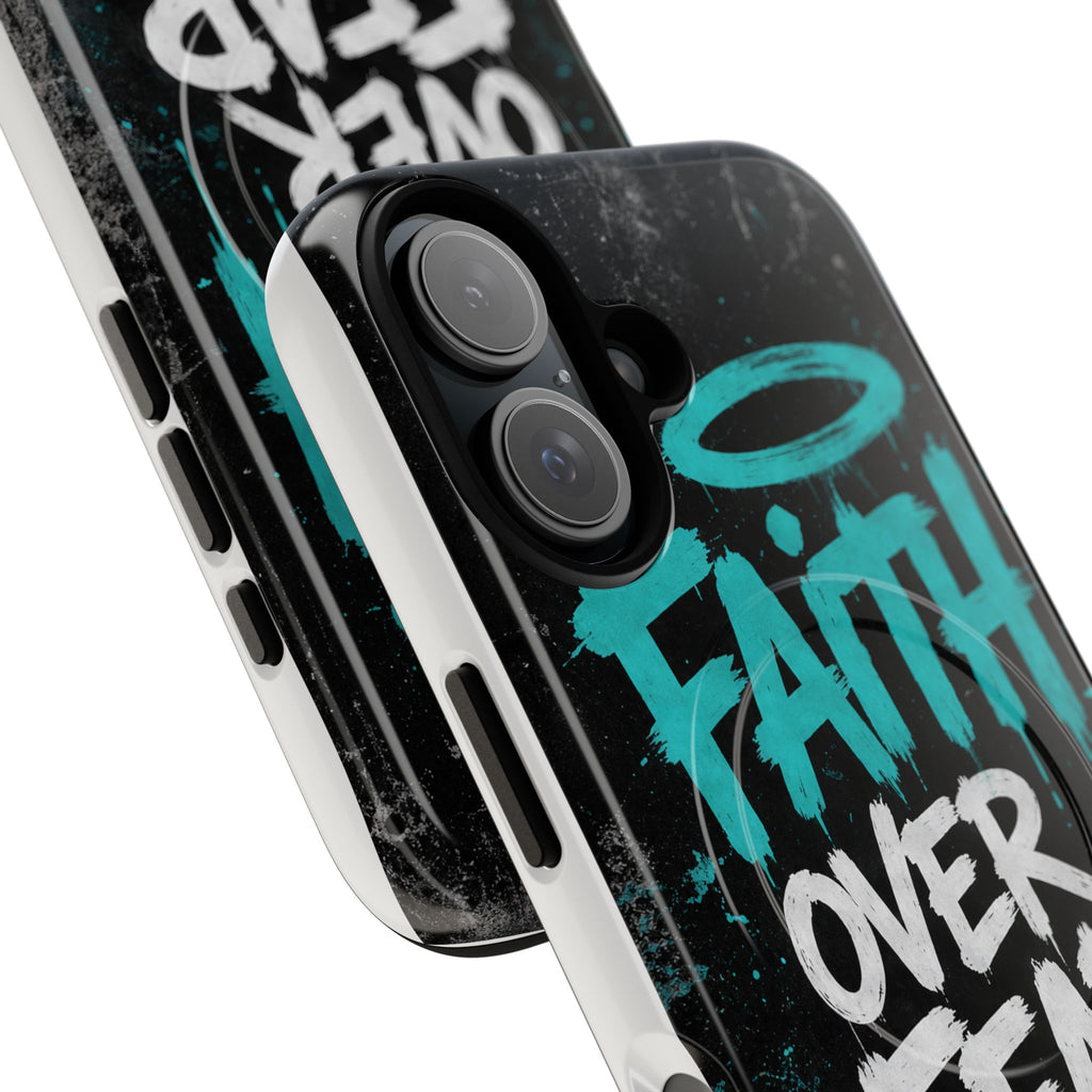 Faith Over Fear Christian Graffiti Tough Magnetic Phone Case