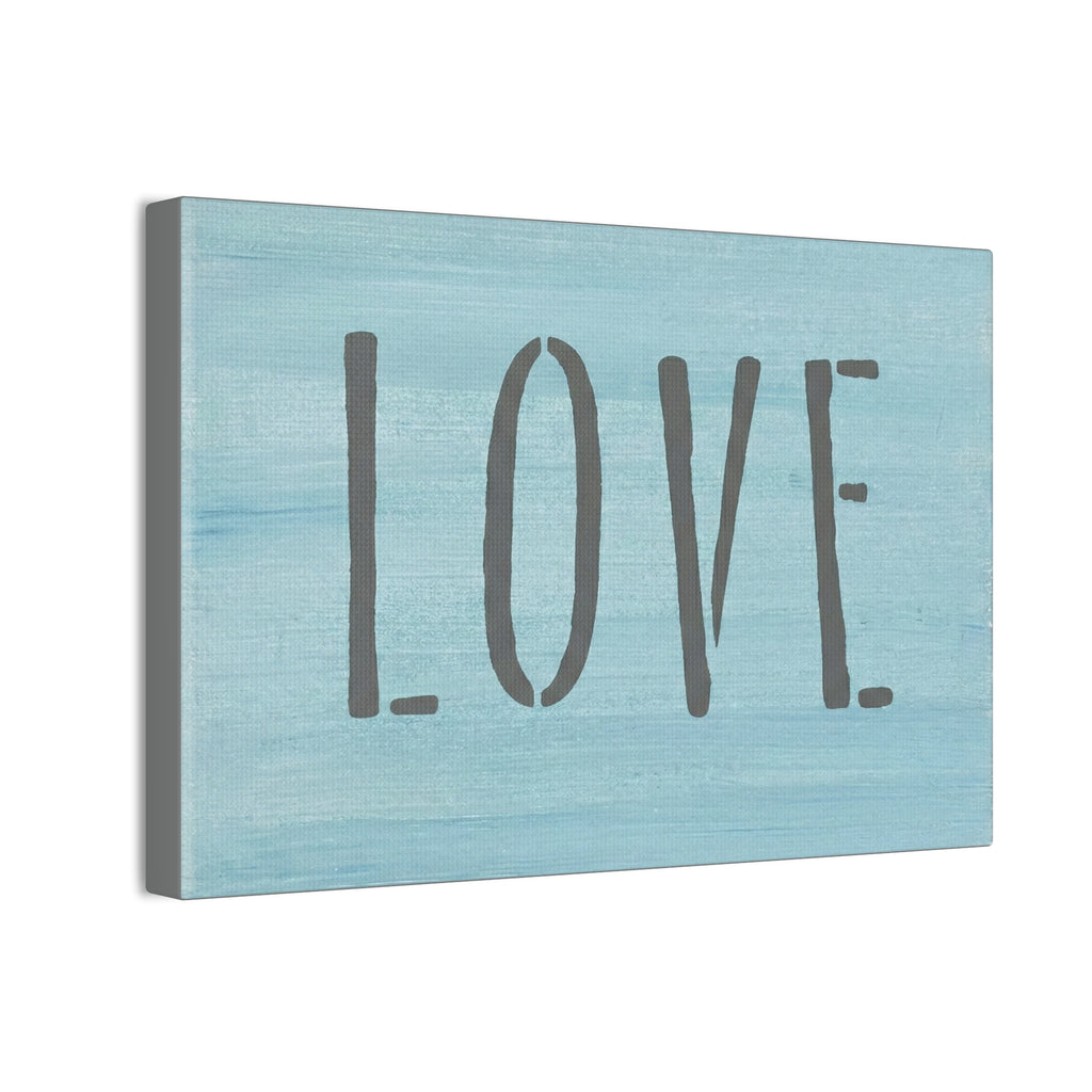 LOVE Christian Canvas Wall Art | Minimalist Faith Quote Print | Modern Neutral Home Decor | Scripture Inspired Wall Art