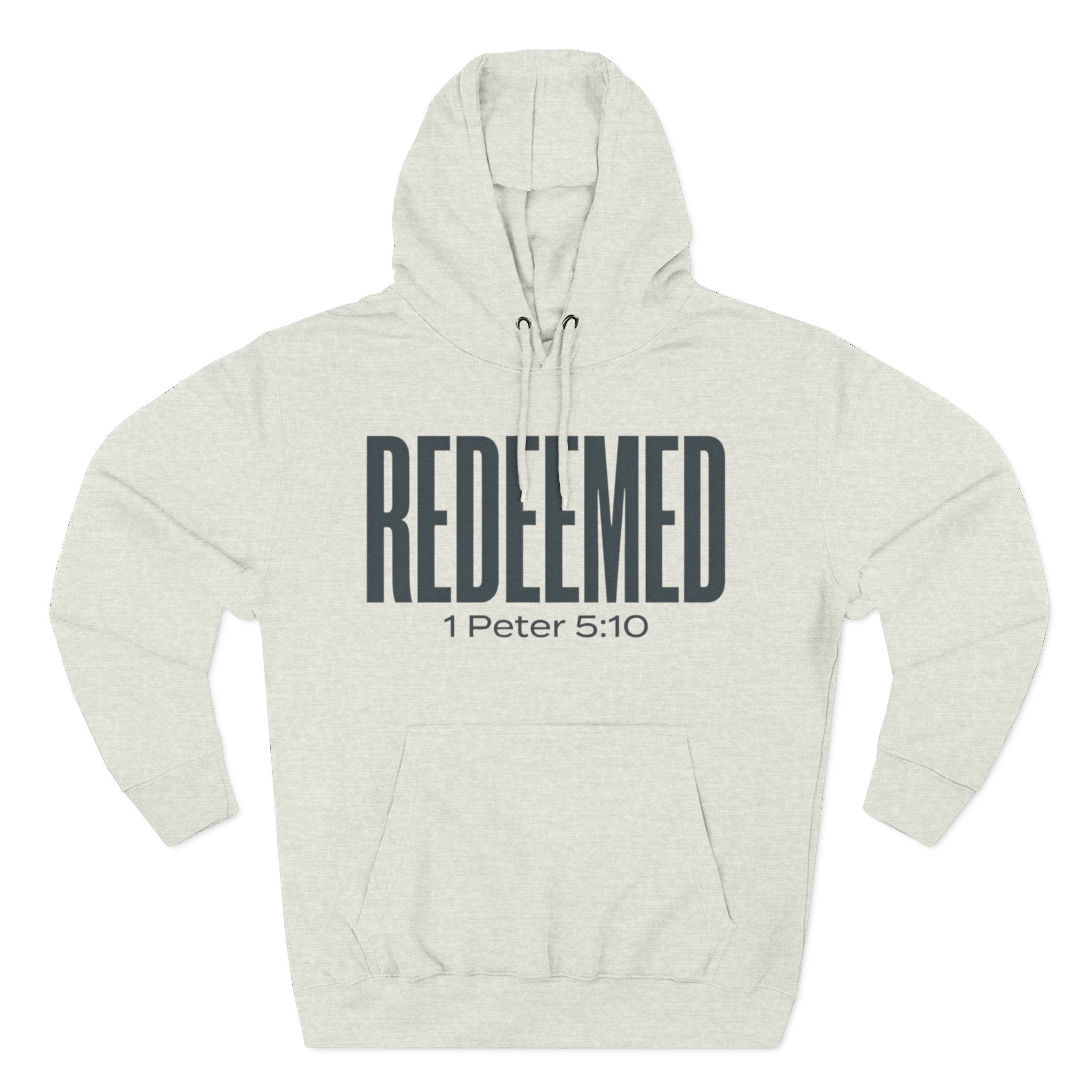 Redeemed 1 Peter 5:10 Hoodie | Christian Faith Scripture Pullover