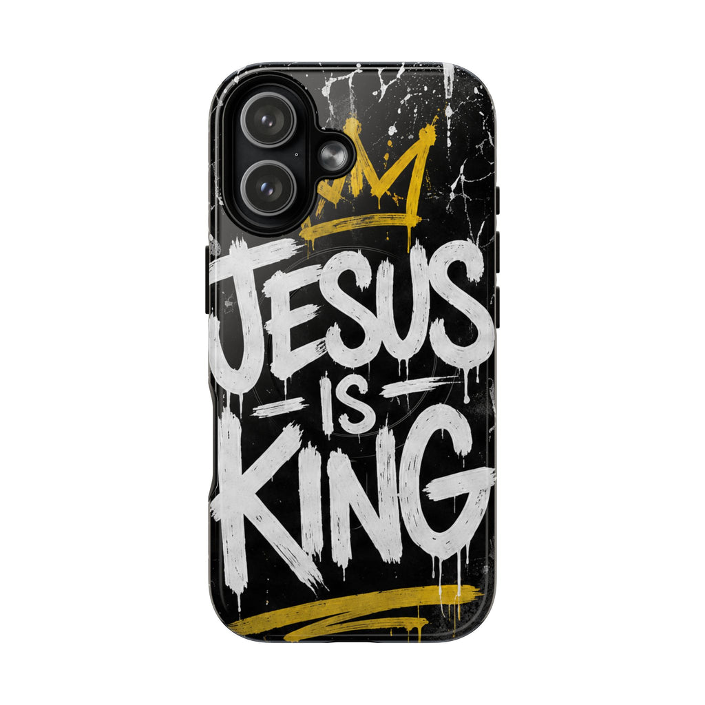 Jesus Is King Christian Graffiti Tough Magnetic Phone Case