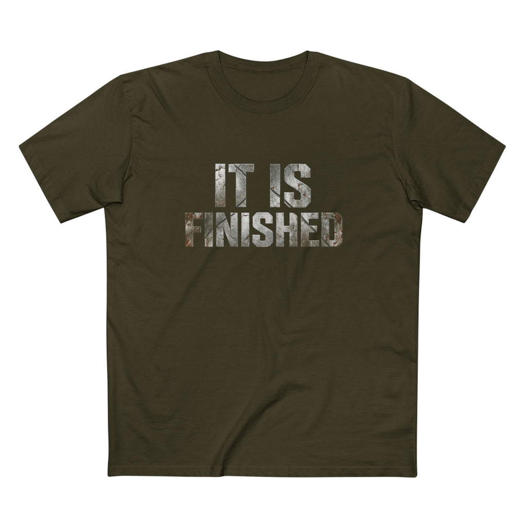 It Is Finished tee | Christian Scripture shirt, 1 Corinthians 9:27 back text