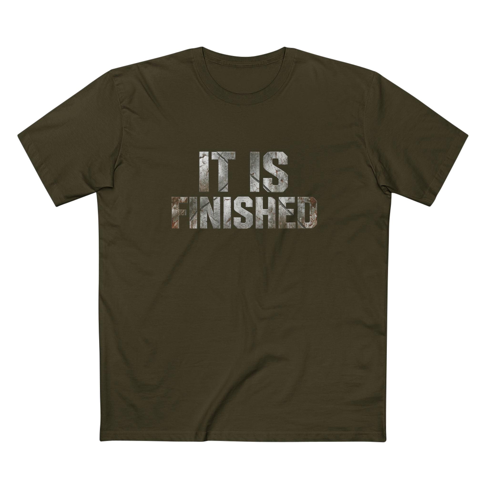It Is Finished tee | Christian Scripture shirt, 1 Corinthians 9:27 back text