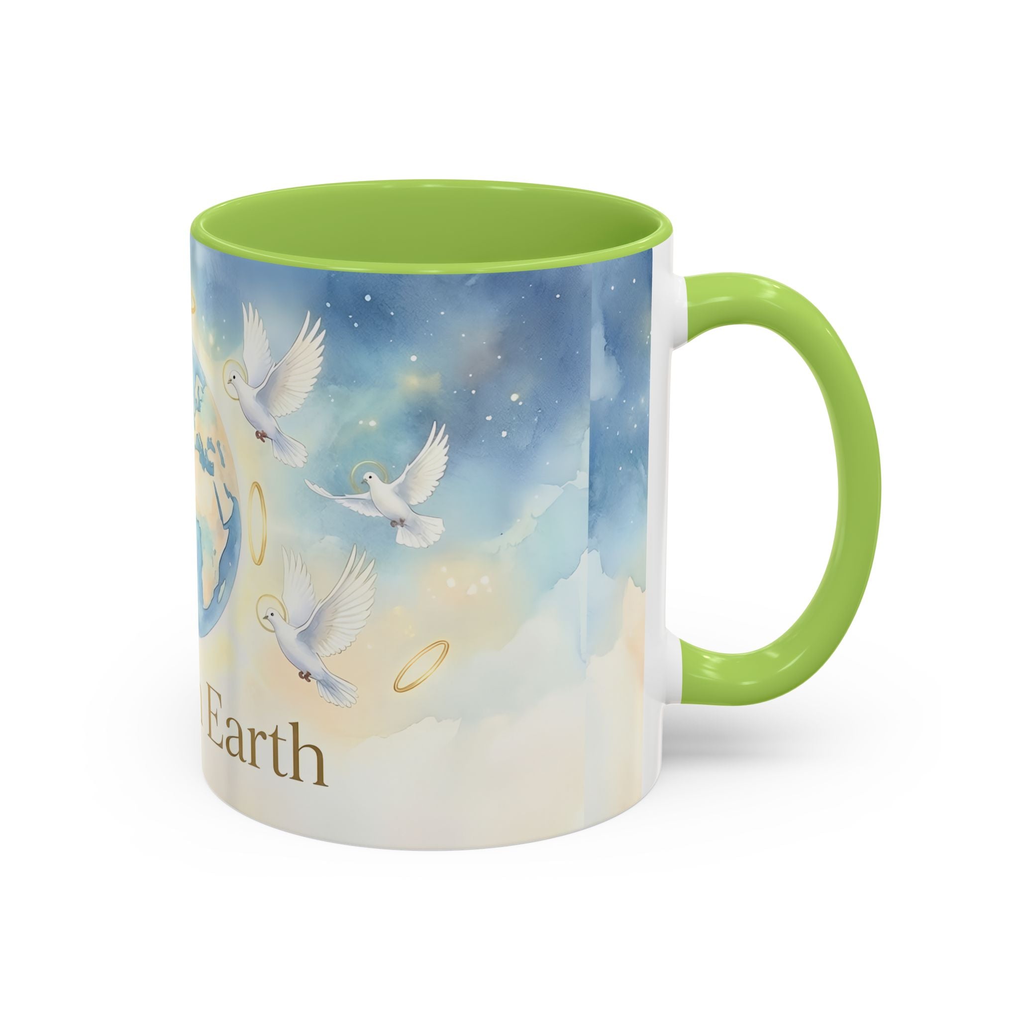Peace on Earth Dove Globe mug | Accent Coffee Mug 11oz/15oz