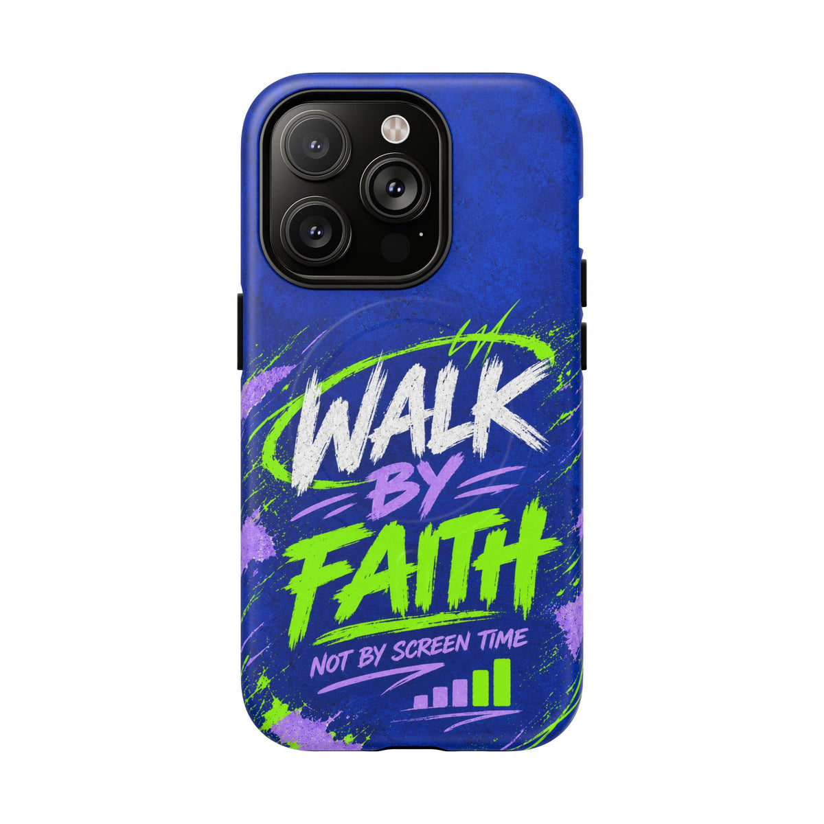 Walk by Faith Not by Screen Time Christian Tough Magnetic Phone Case