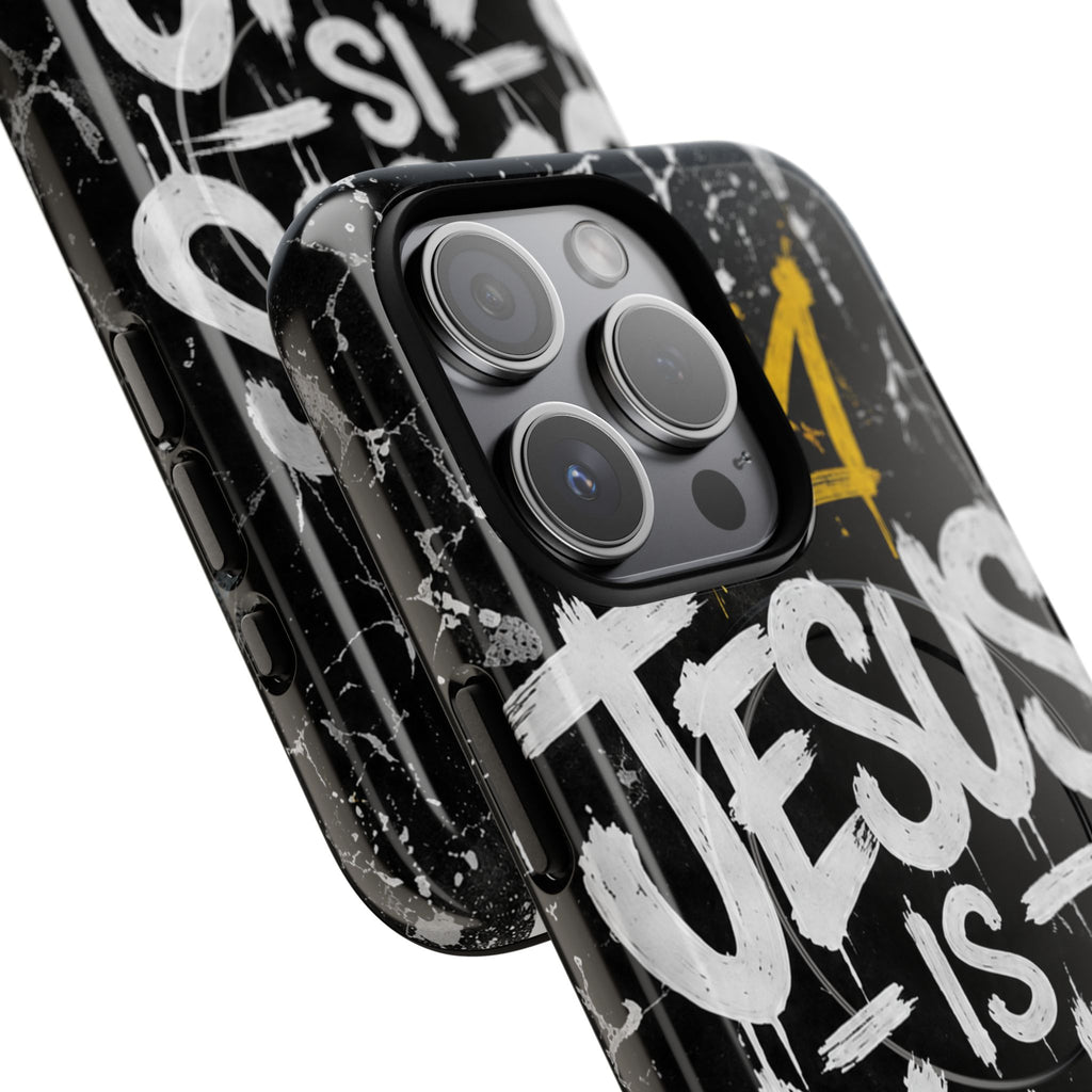 Jesus Is King Christian Graffiti Tough Magnetic Phone Case