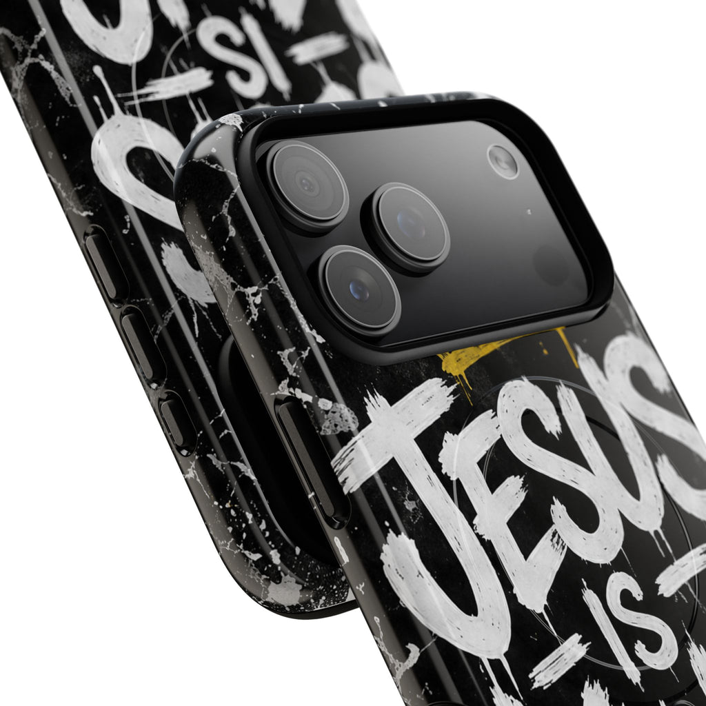 Jesus Is King Christian Graffiti Tough Magnetic Phone Case