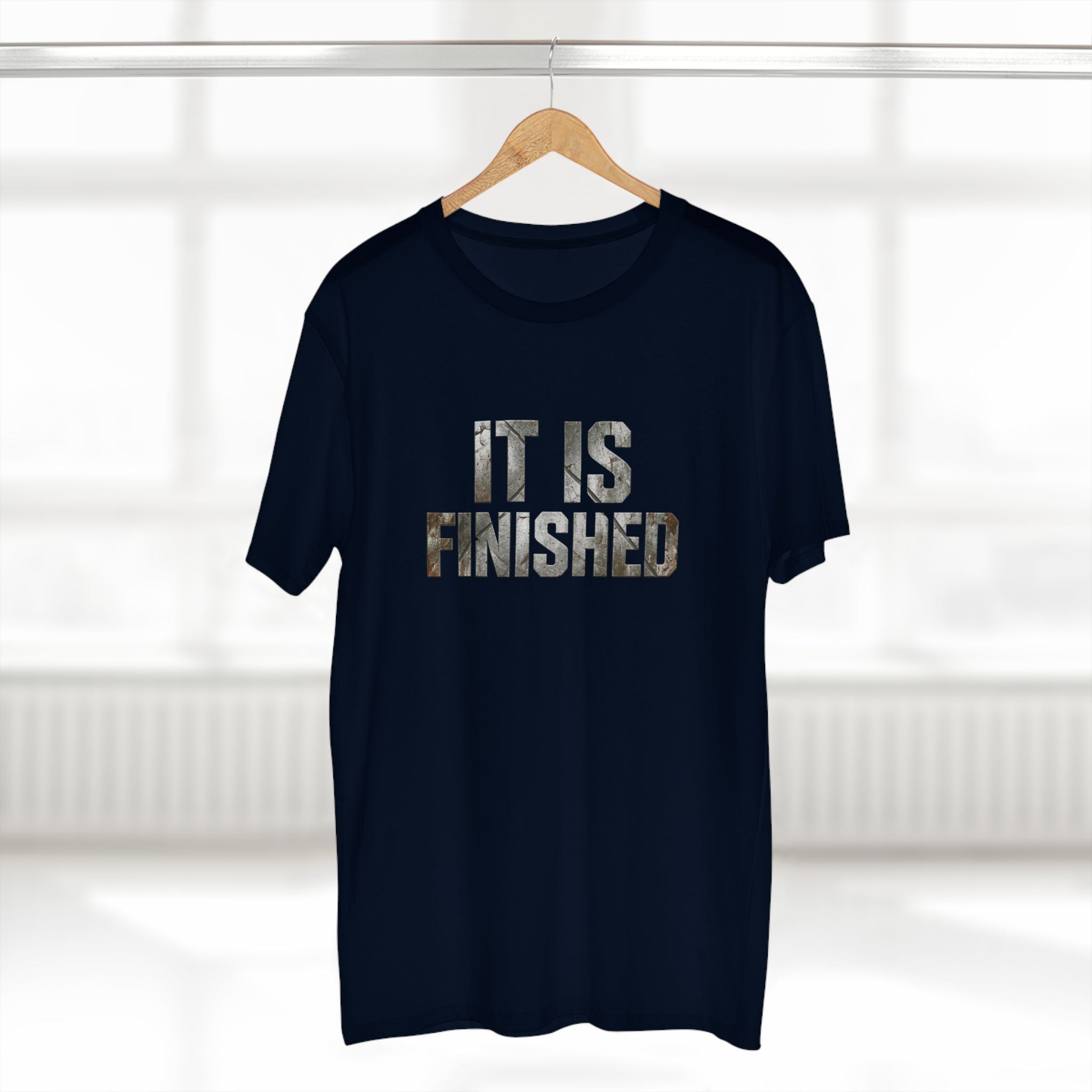 It Is Finished tee | Christian Scripture shirt, 1 Corinthians 9:27 back text