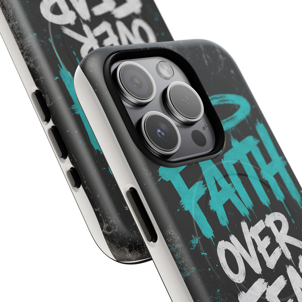 Faith Over Fear Christian Graffiti Tough Magnetic Phone Case
