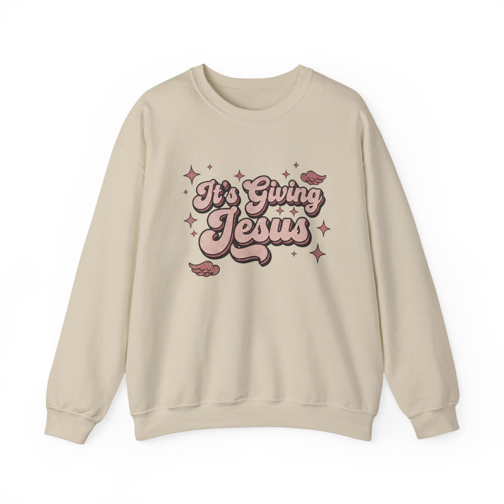 Its Giving Jesus Sweatshirt  Christian Crewneck  Faith Streetwear  Cozy Religious Gift  Unisex Christian Apparel