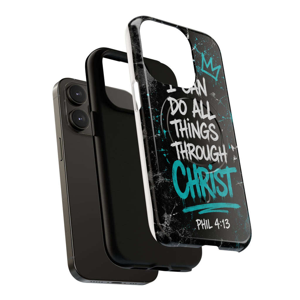 Through Christ Philippians 4:13 Tough Magnetic Phone Case