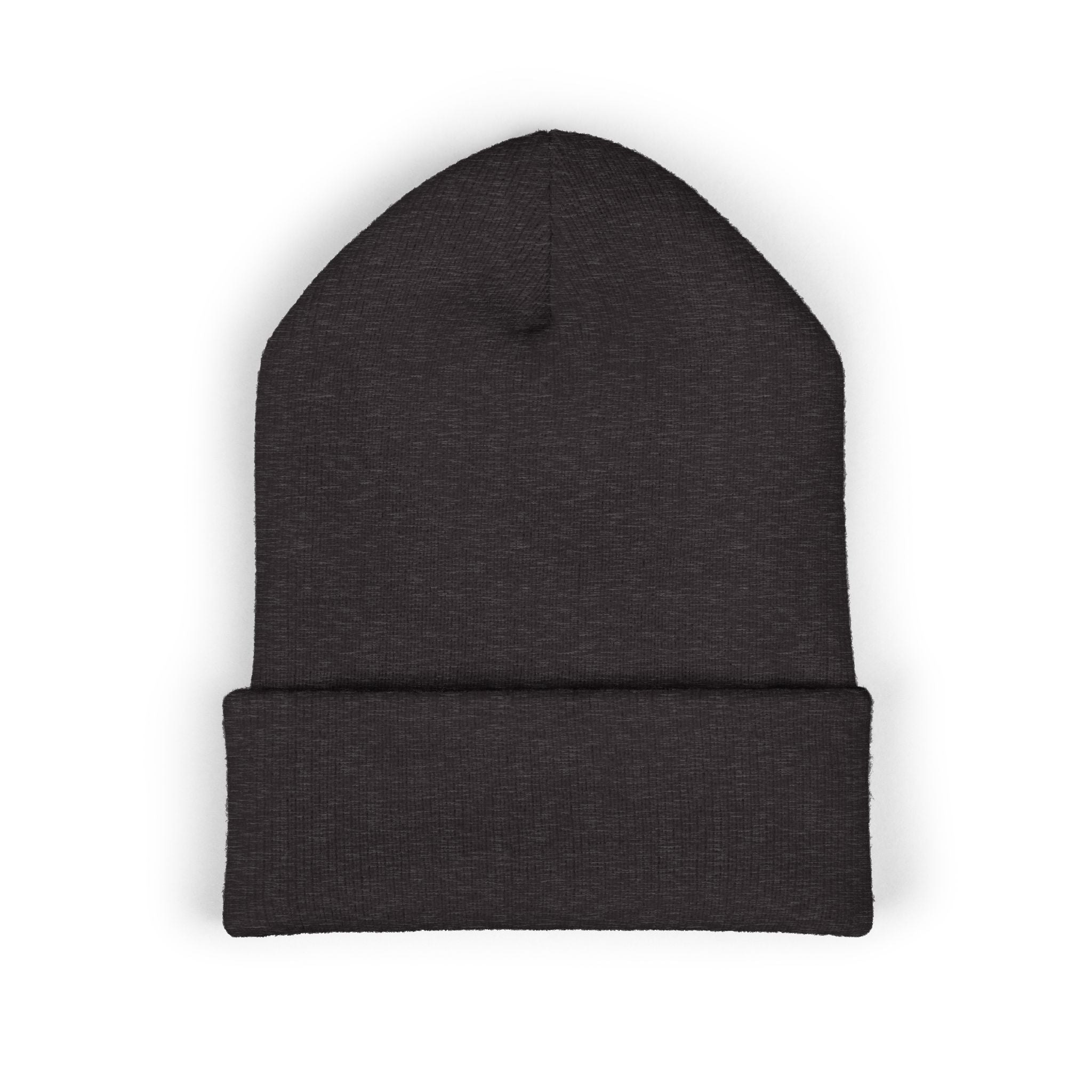 Judgement & Grace Beanie, Embroidered Black Cuffed Knit Hat, Gothic Christian Streetwear, Winter Faith Hat, Minimal Religious Gift